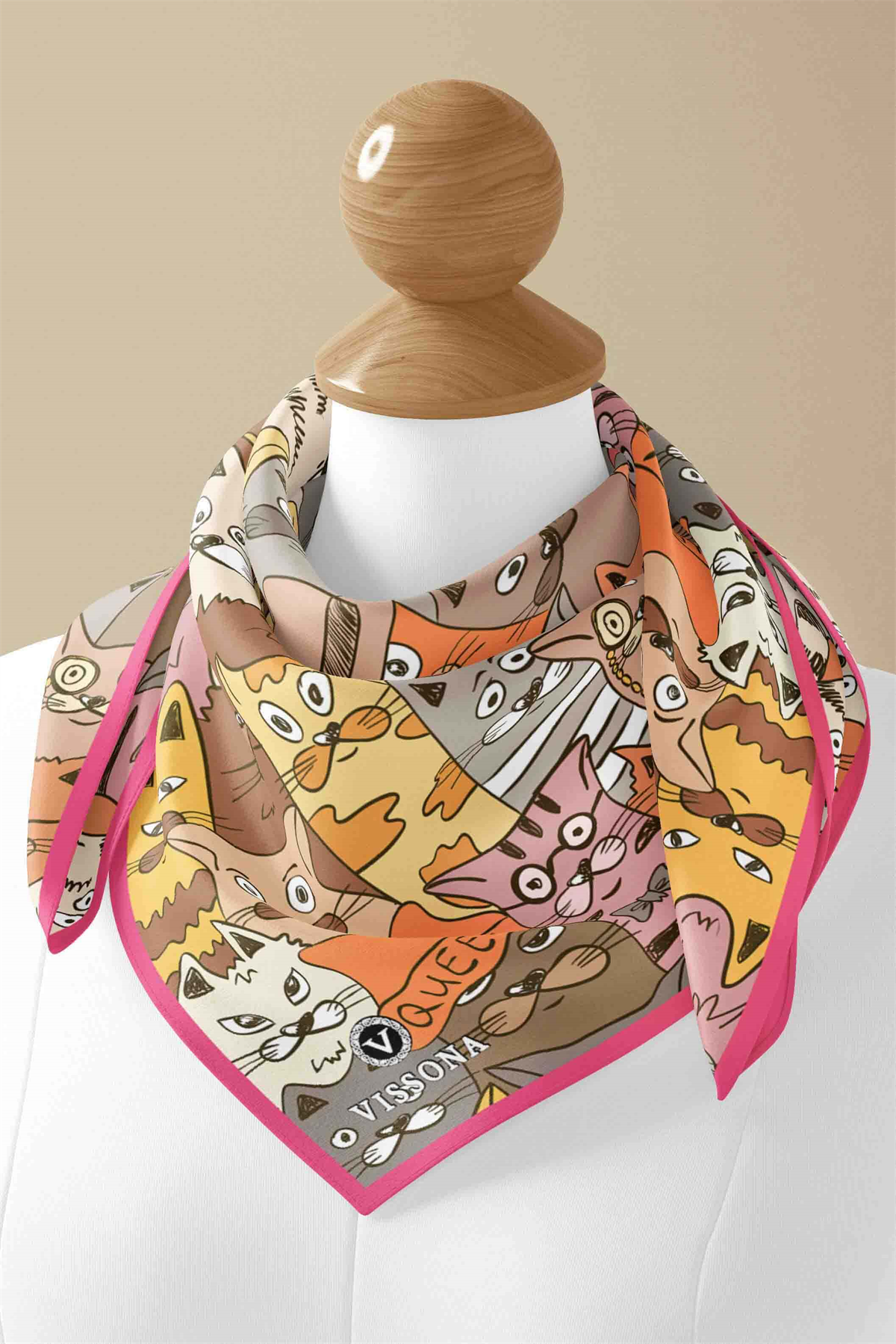 100% Silk Headscarf for Women - 22