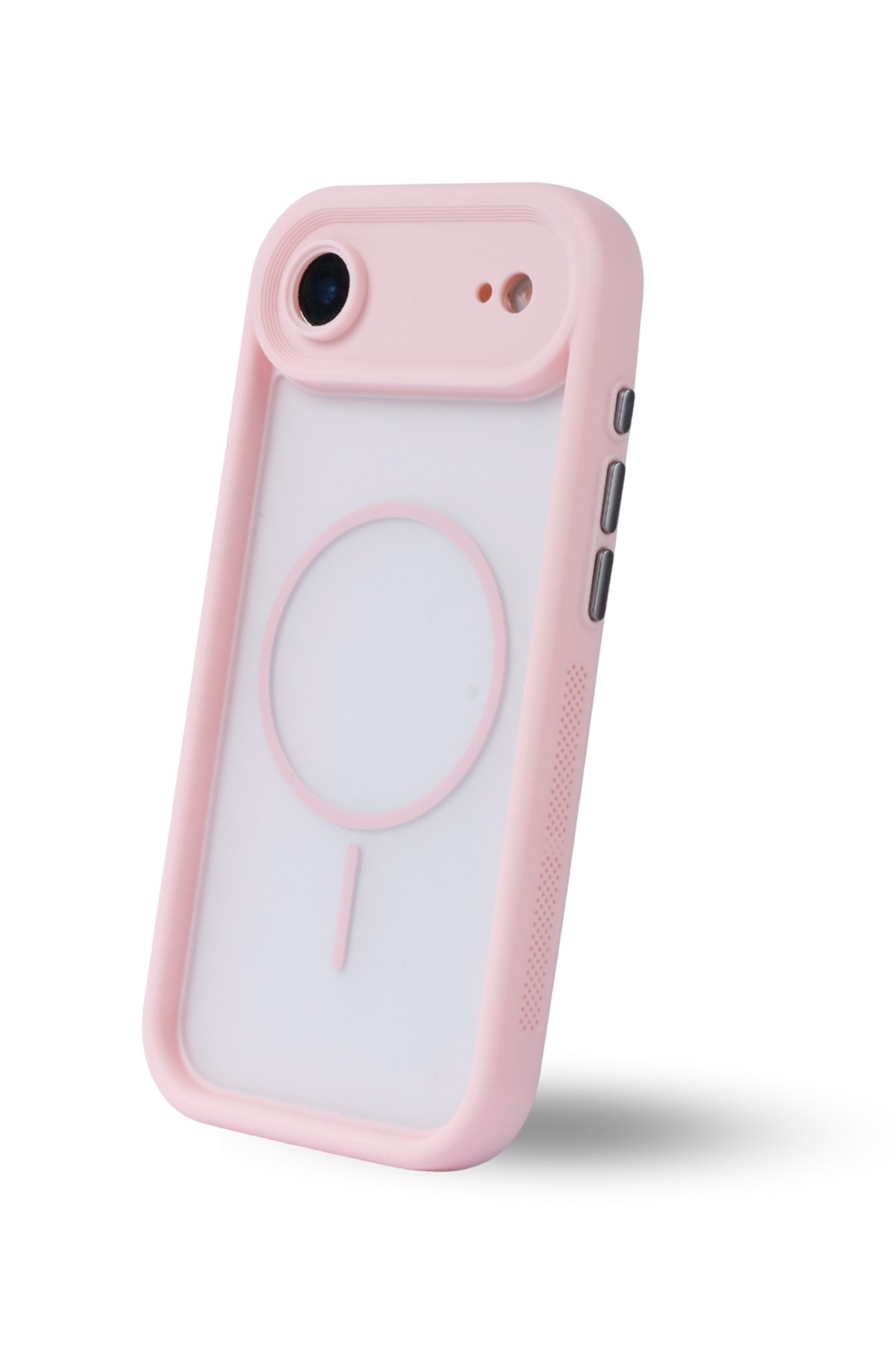 iPhone Air Kılıf – Kamera Korumalı – MagSafe Uyumlu – Pembe Renk – Mat Silikon Telefon Kılıfı
