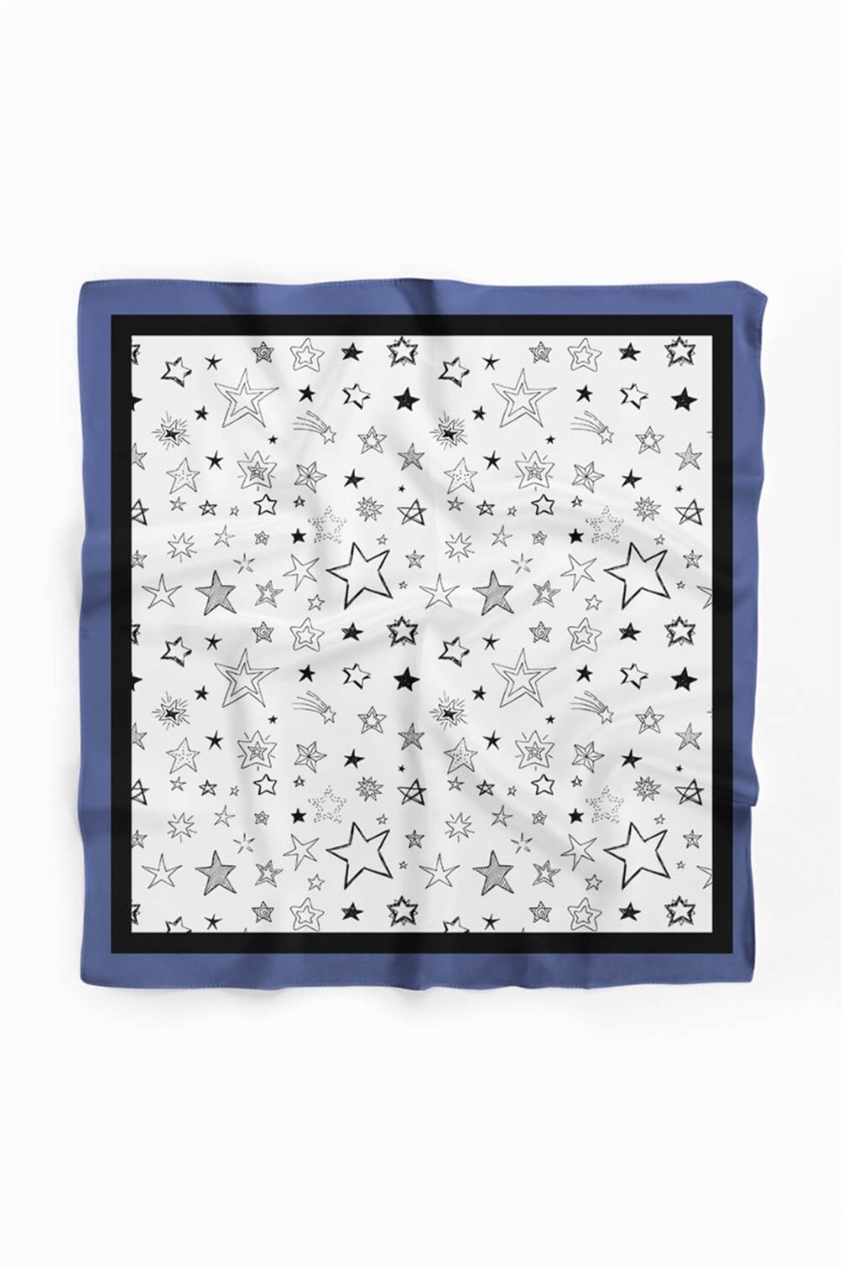 Violla E9 Kadın Yıldız Desenli 50x50 Bandana HYL DG01117-22