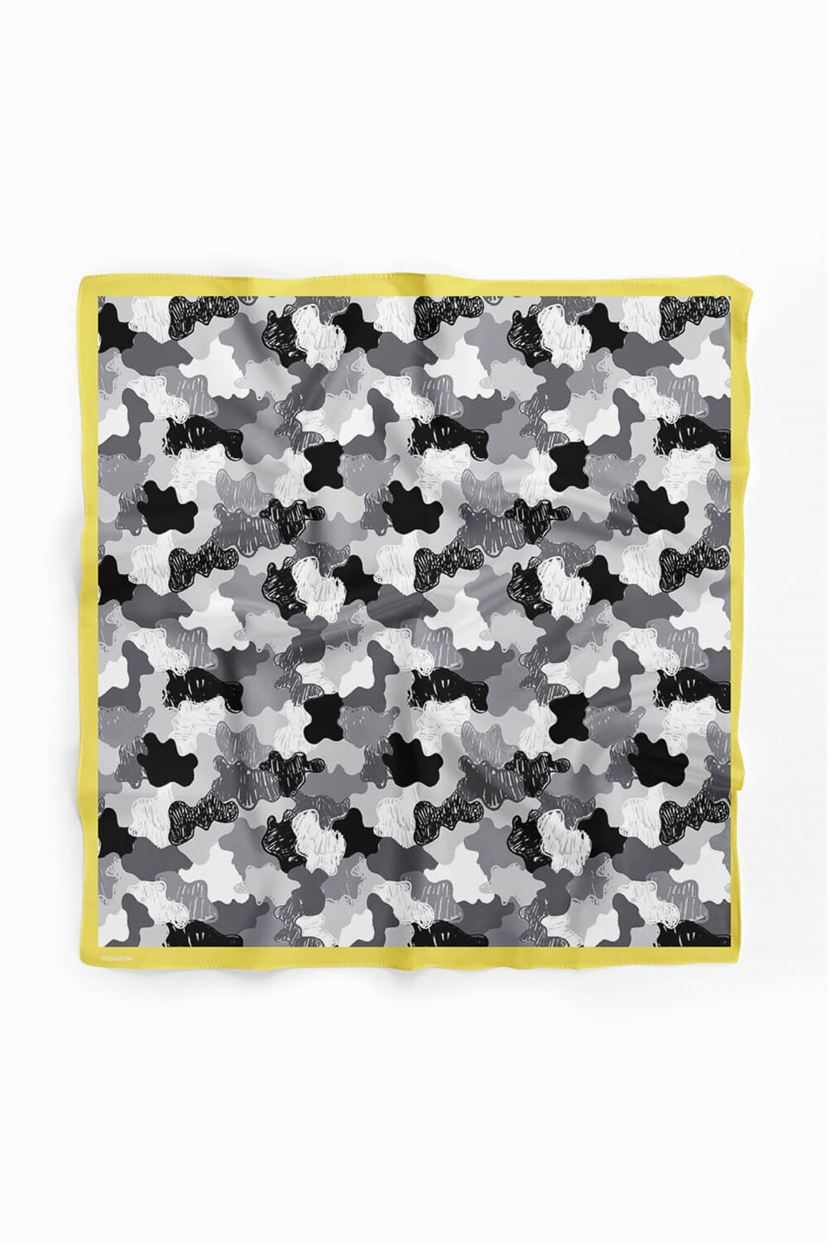 Violla D98 Kadın Egzotik Desenli Bandana 50x50 Gri DG0255-22