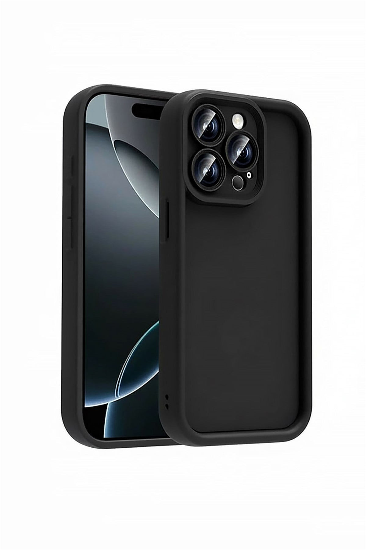 iPhone 16 PRO MAX Uyumlu Kamera Çıkıntılı Mat Silikon Telefon Kılıfı