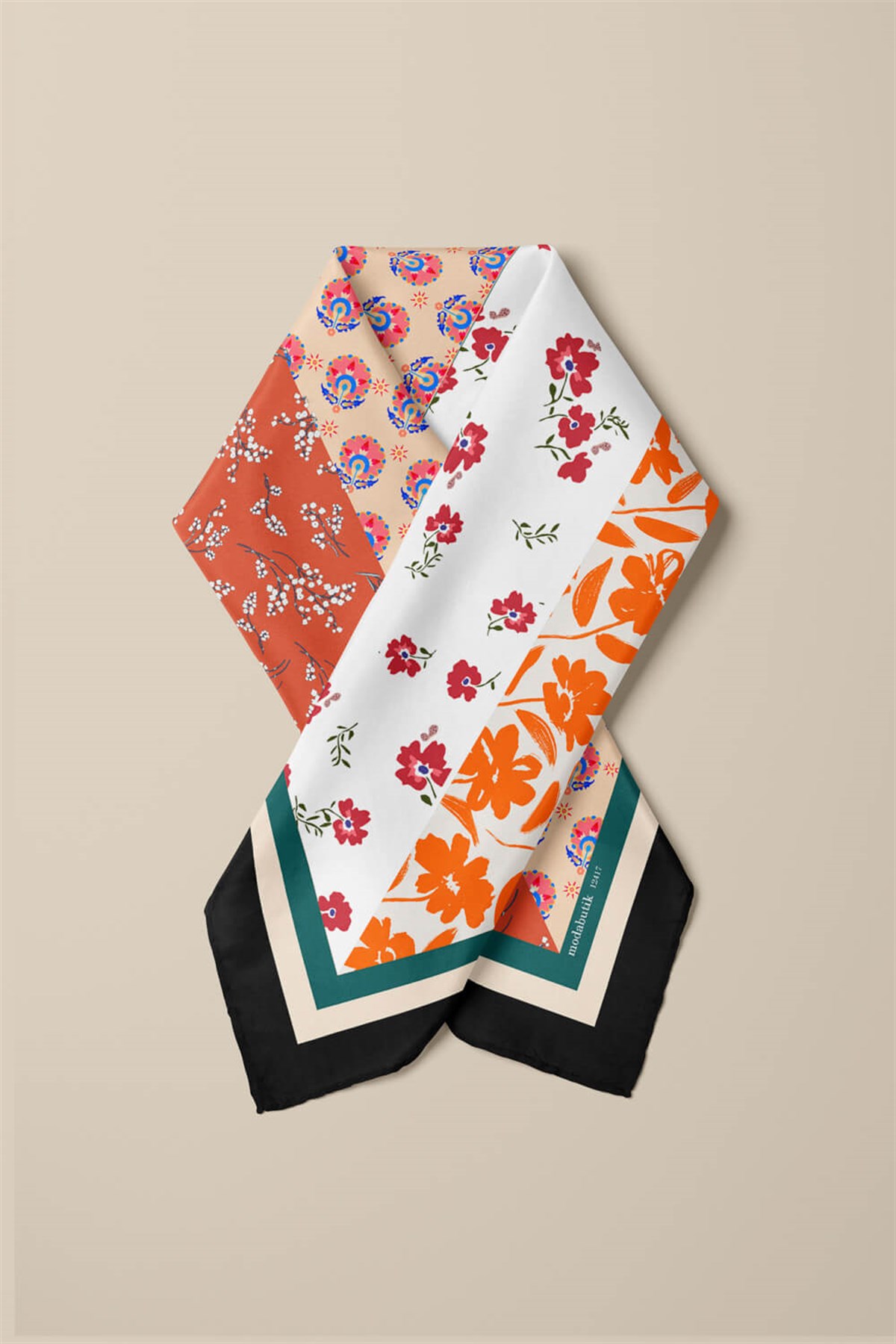 Violla B14 ETNIK ŞALLI PAISLEY BANDANA DG12417