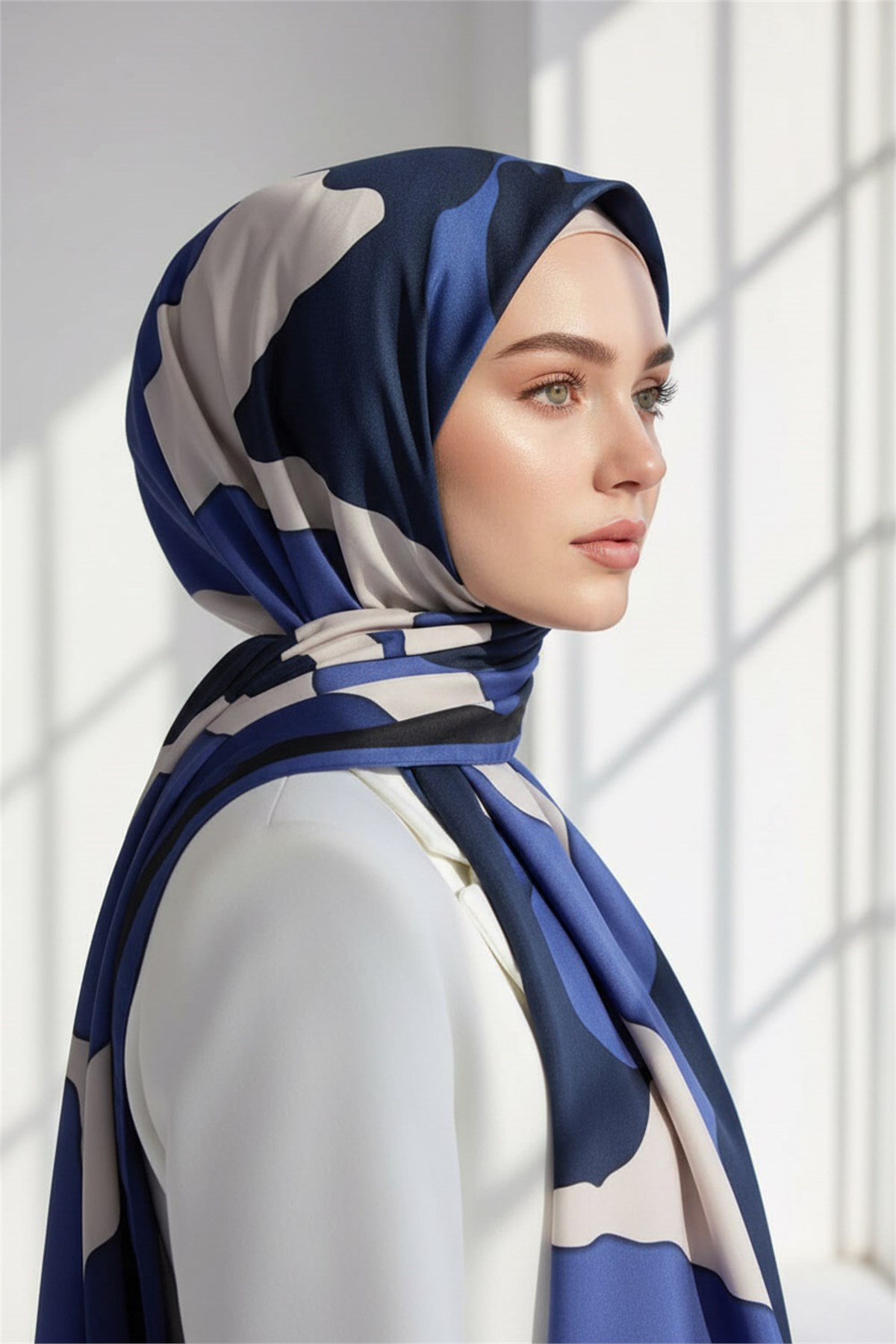 KREP DALGA DESENLİ 75X195 KIRIŞMAZ ŞAL
