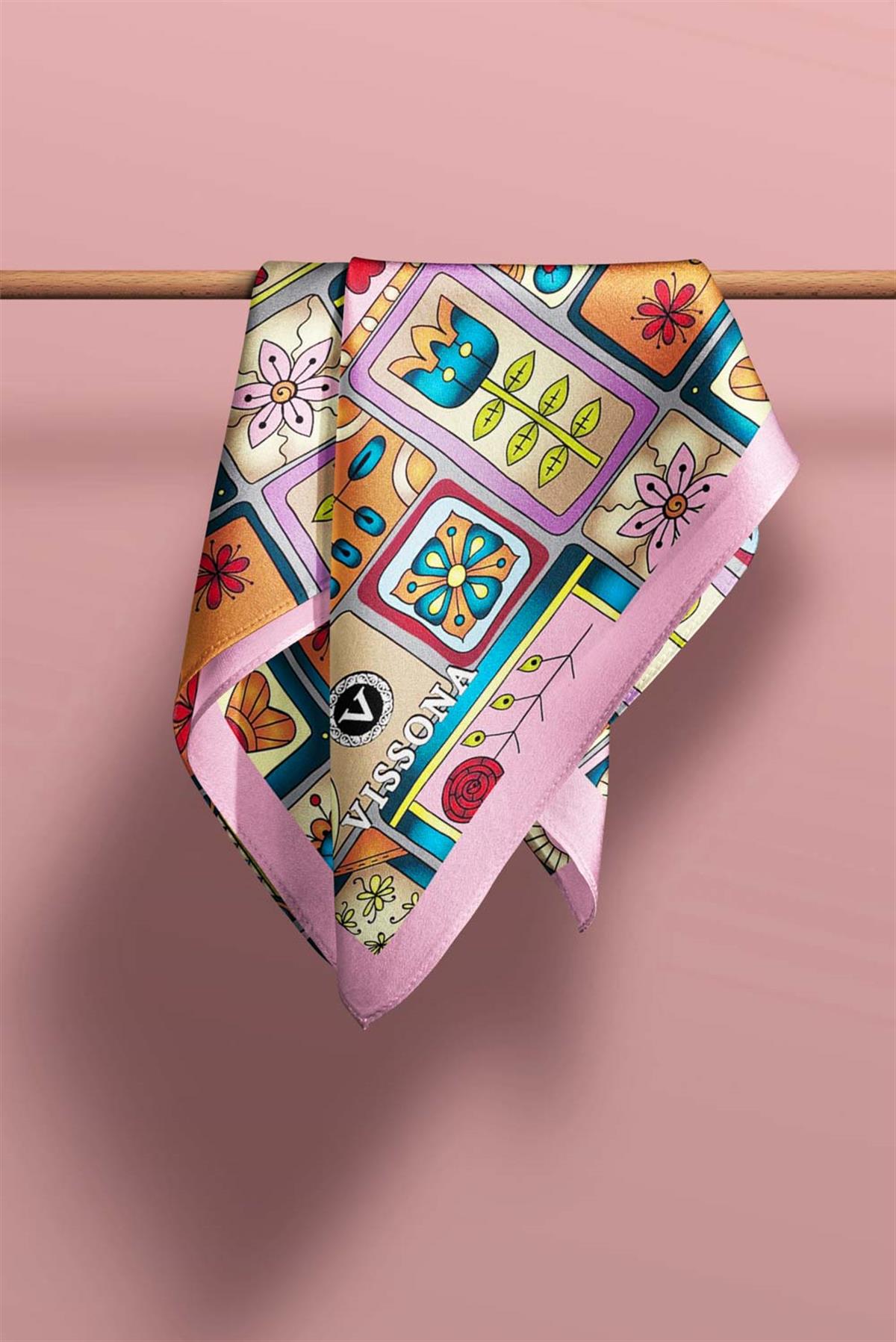 I79 Modabutik Geometrik Desenli Kadın Fular