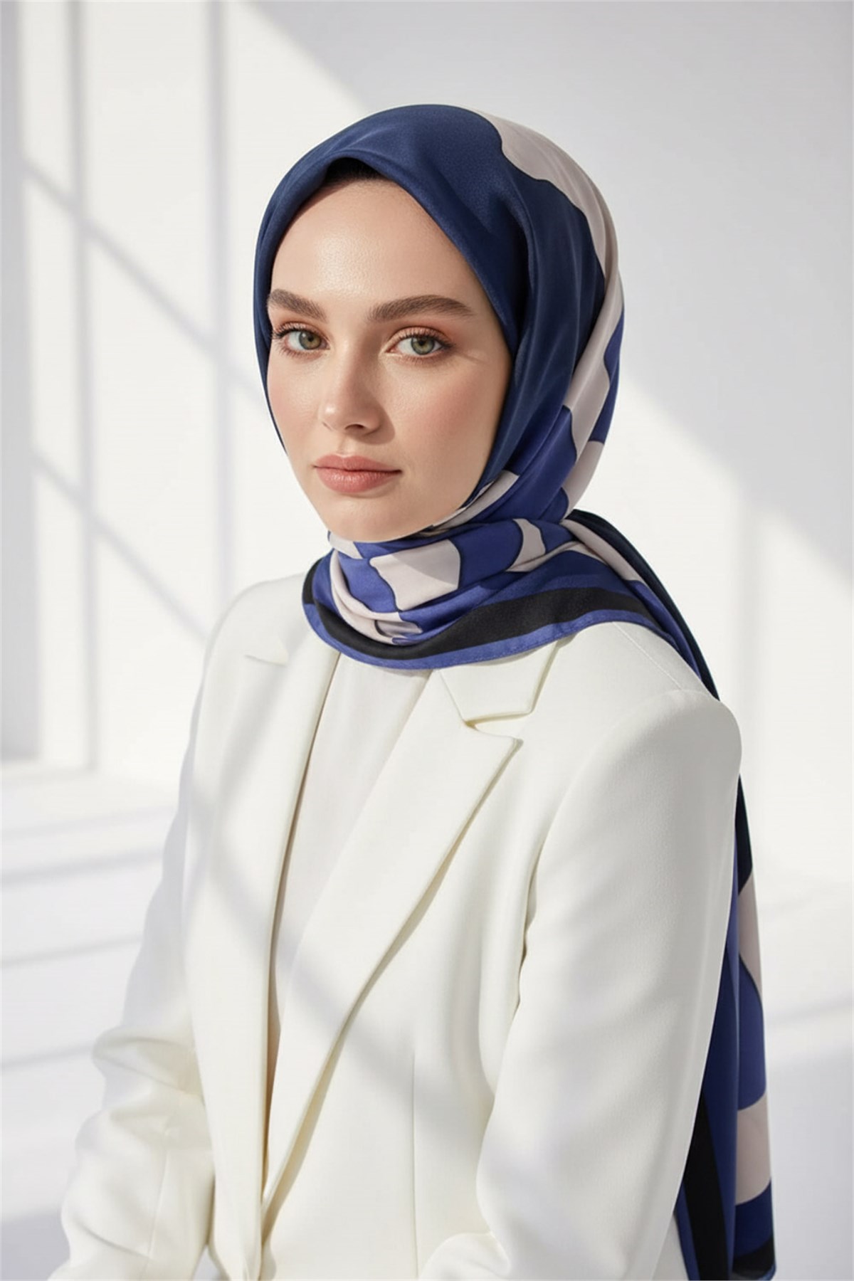 KREP DALGA DESENLİ 75X195 KIRIŞMAZ ŞAL