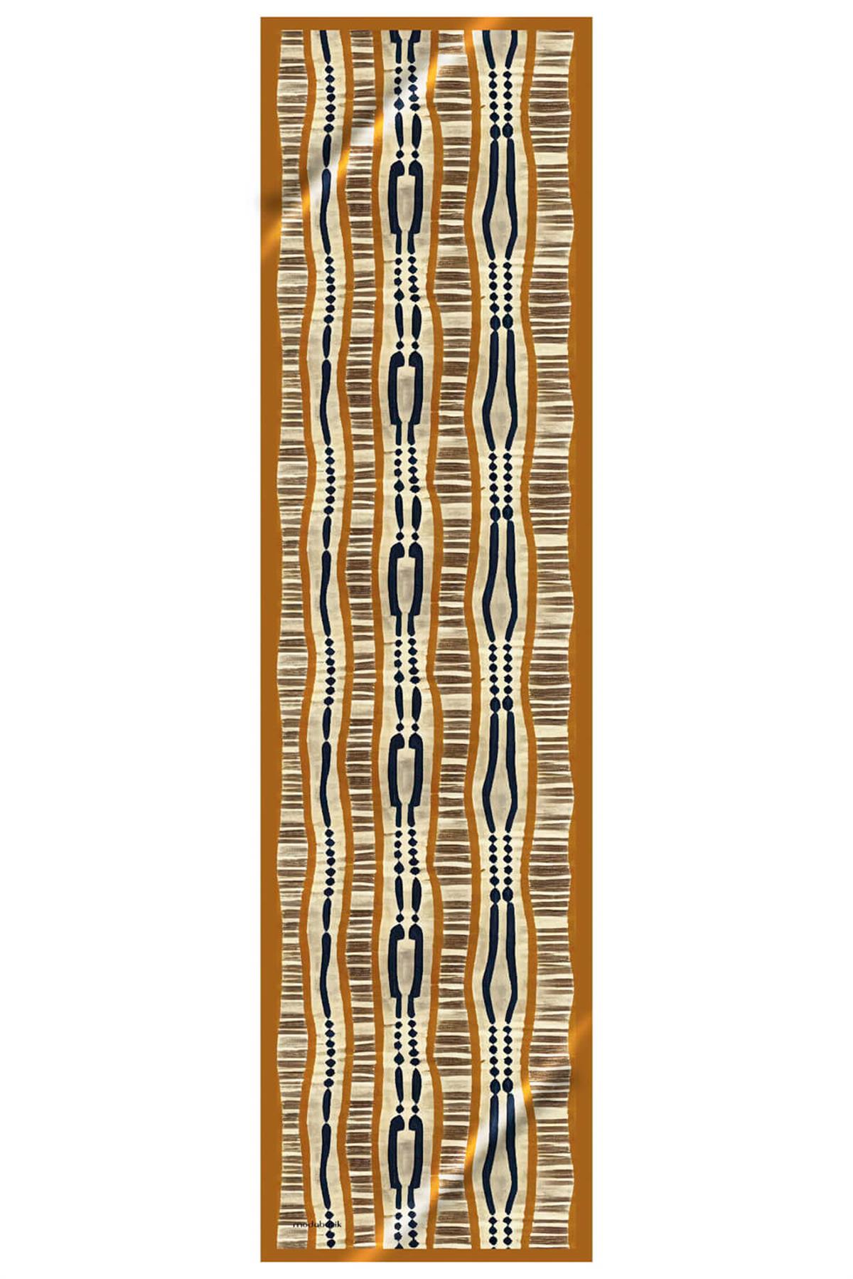 Modabutik Çizgi Desenli Fular