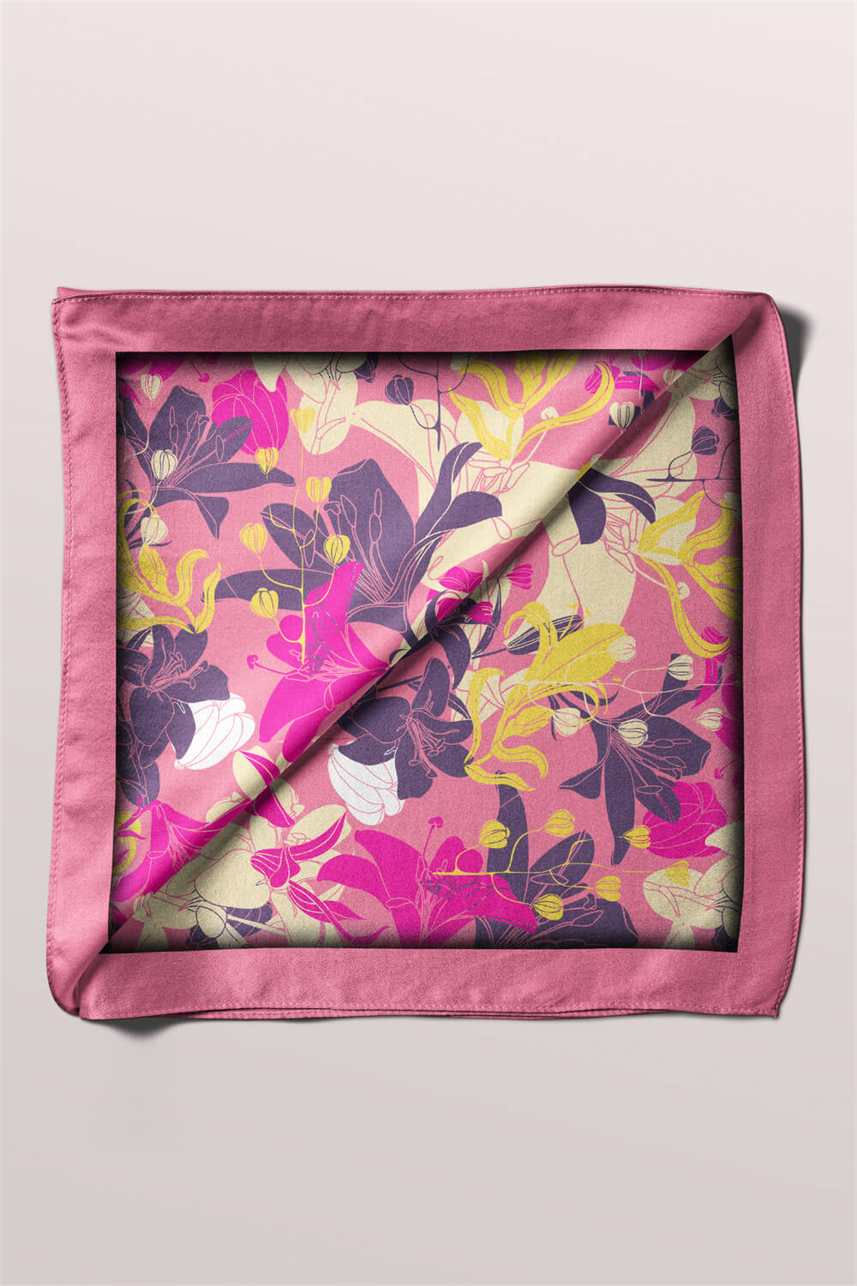 E106 Modabutik Çiçek Desenli Bandana