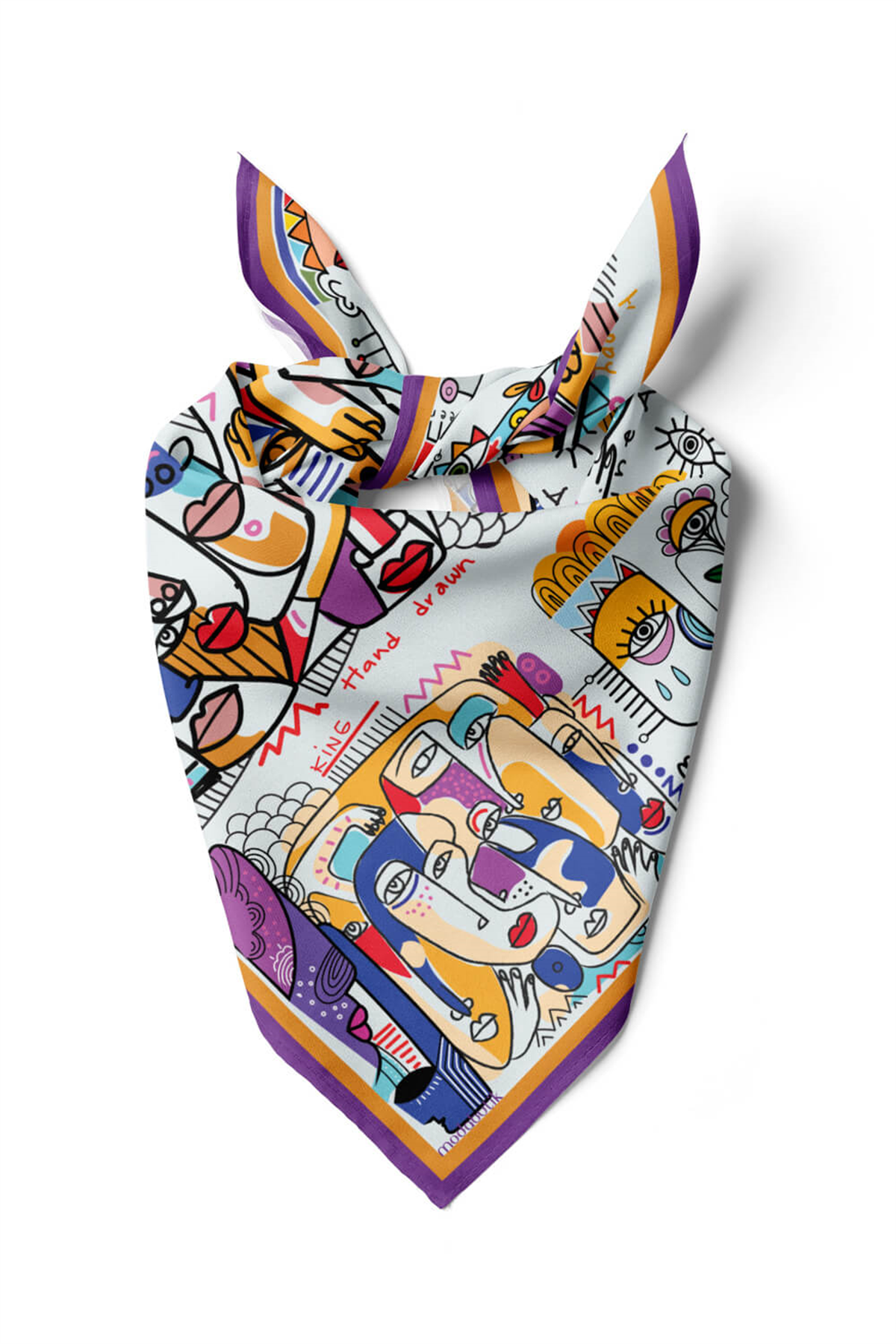 Modabutik Kübizm Desenli Bandana