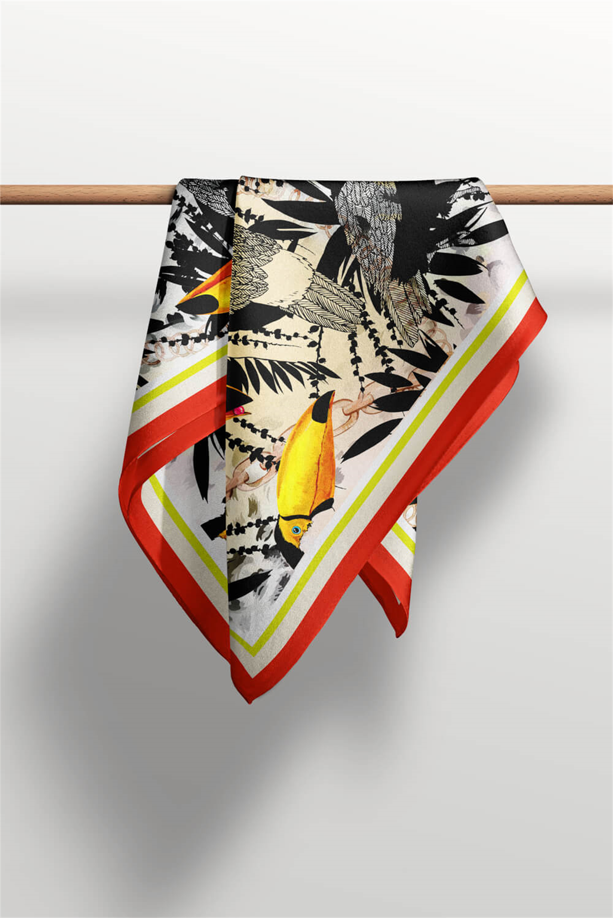 F 56 PARROT FLOWERS BANDANA