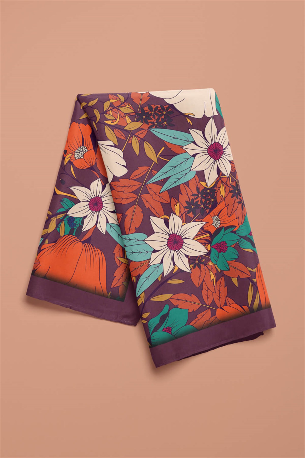 Violla Çiçek Desenli Bandana