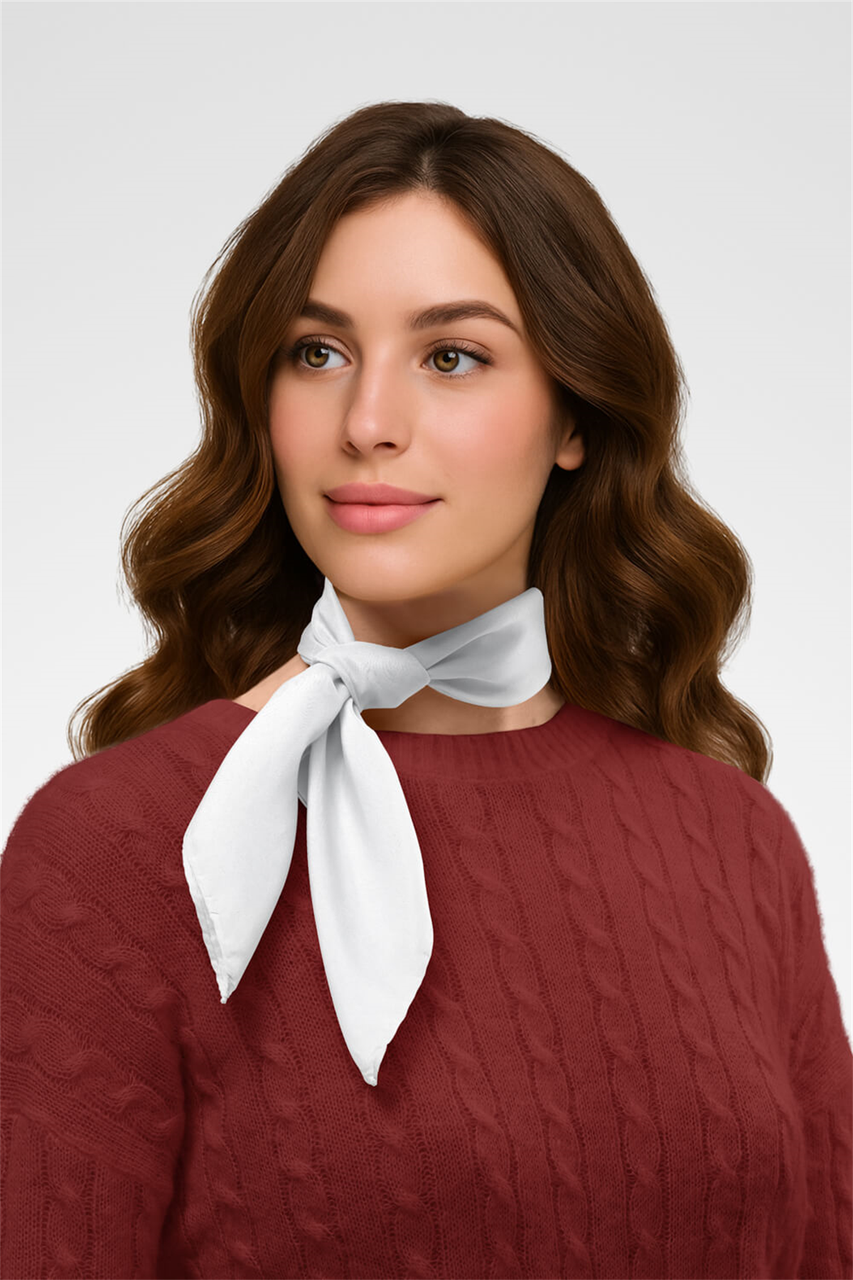 Şifon Beyaz Bandana