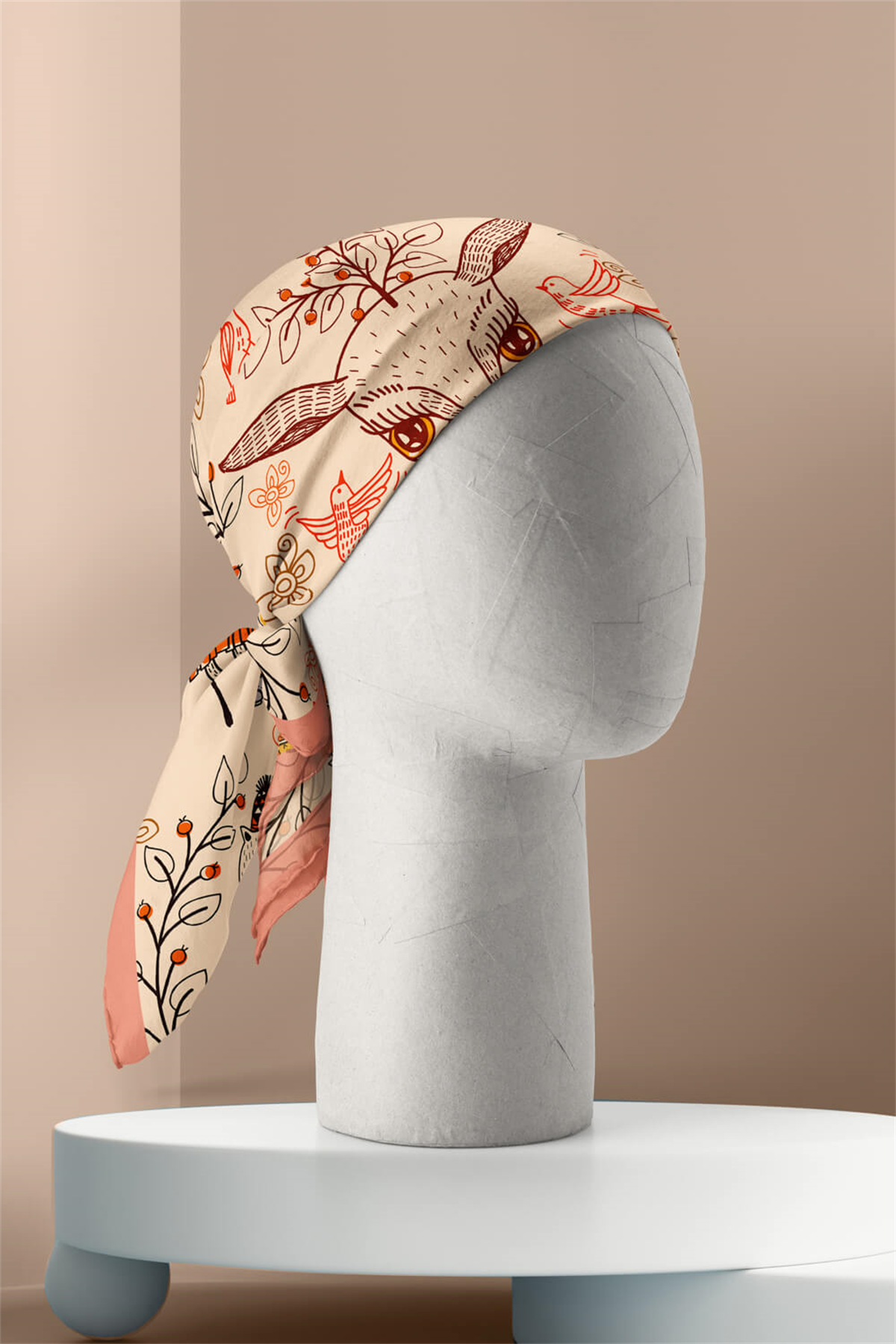 V57 Modabutik Geyik Desenli Bandana