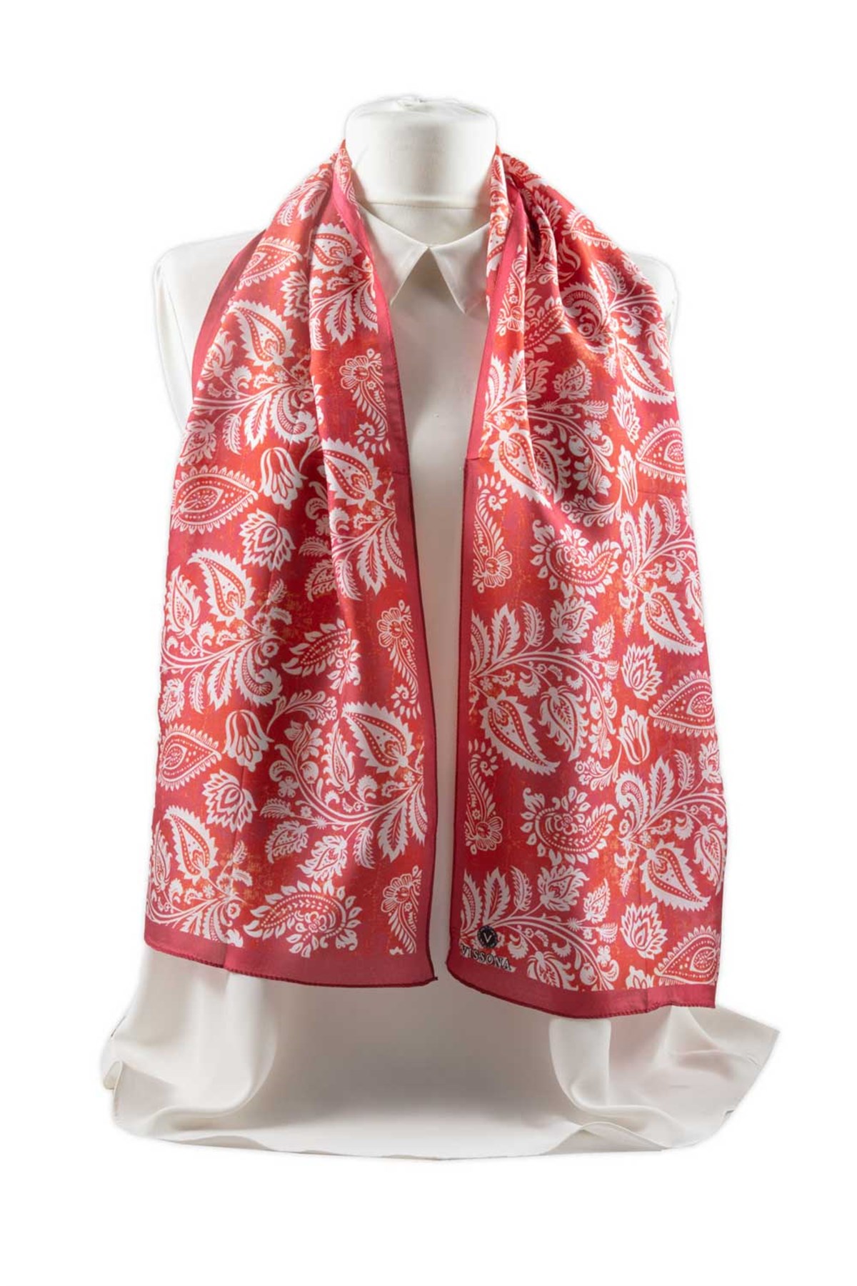 I66 %100 İpek Şal Desenli Kadın Fular