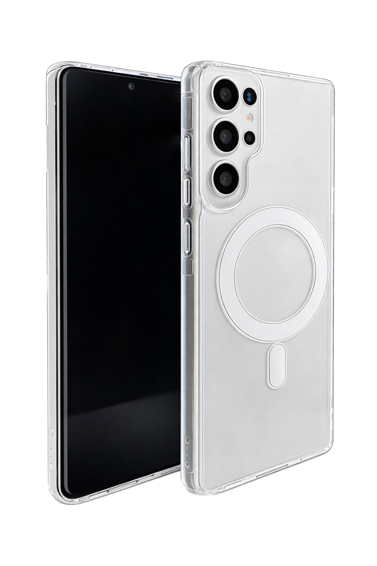 Samsung Galaxy S26 Ultra Uyumlu Kamera Korumalı Magsafe Wireless Şarj Özellikli Lüks Şeffaf Silikon Telefon Kılıfı