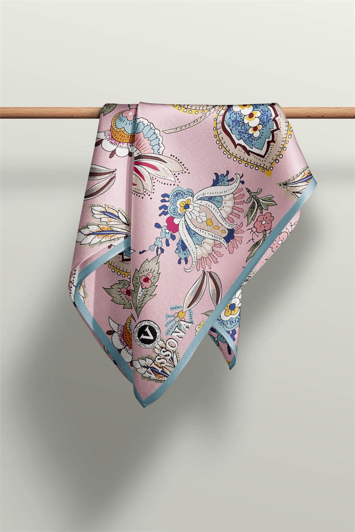 Vissona Şal Desenli İpek Fular