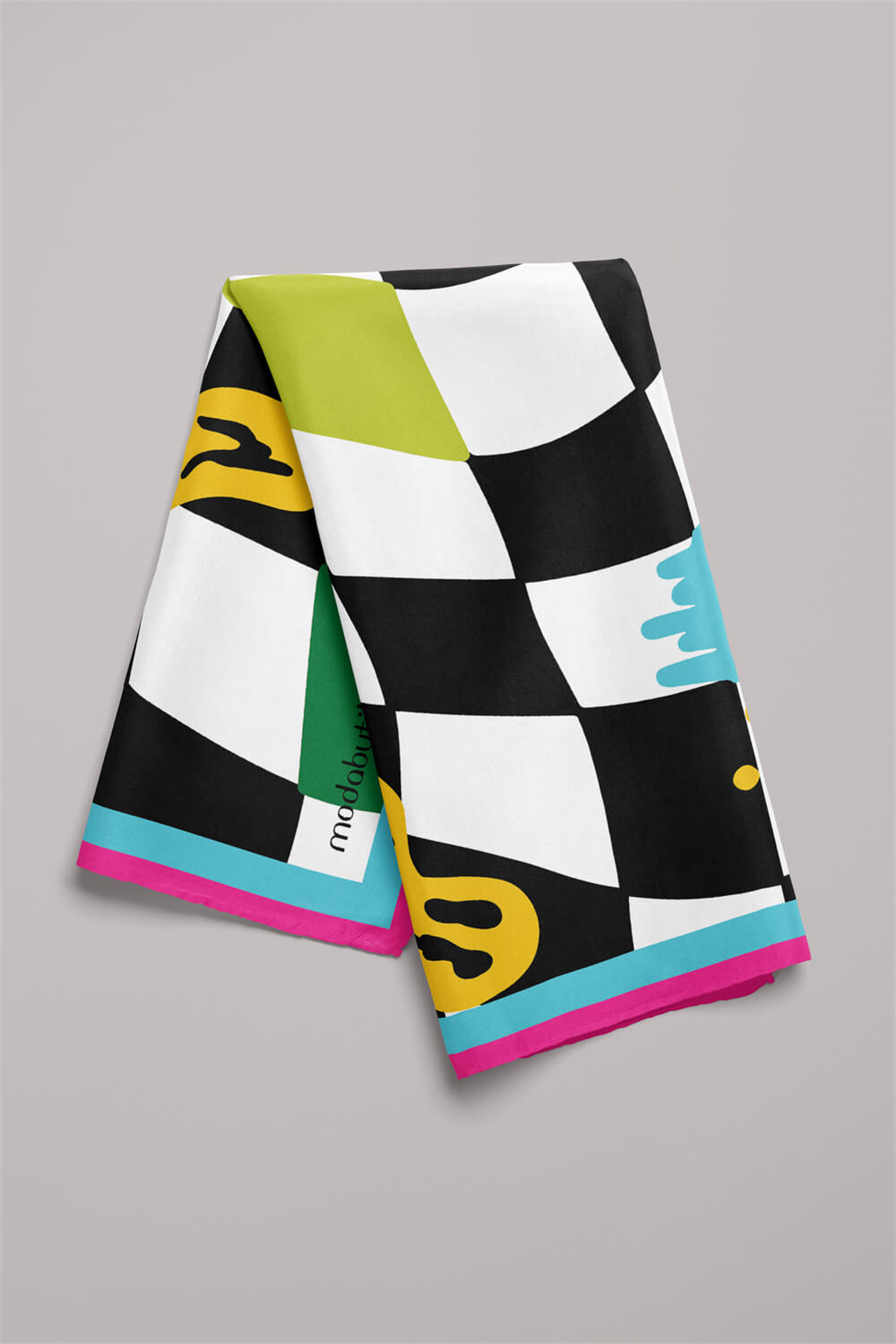 A112 Modabutik Smiley Desenli Bandana