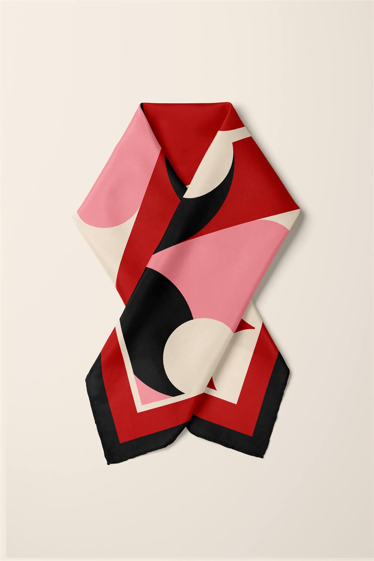 Vissona Kalp Desenli İpek Bandana