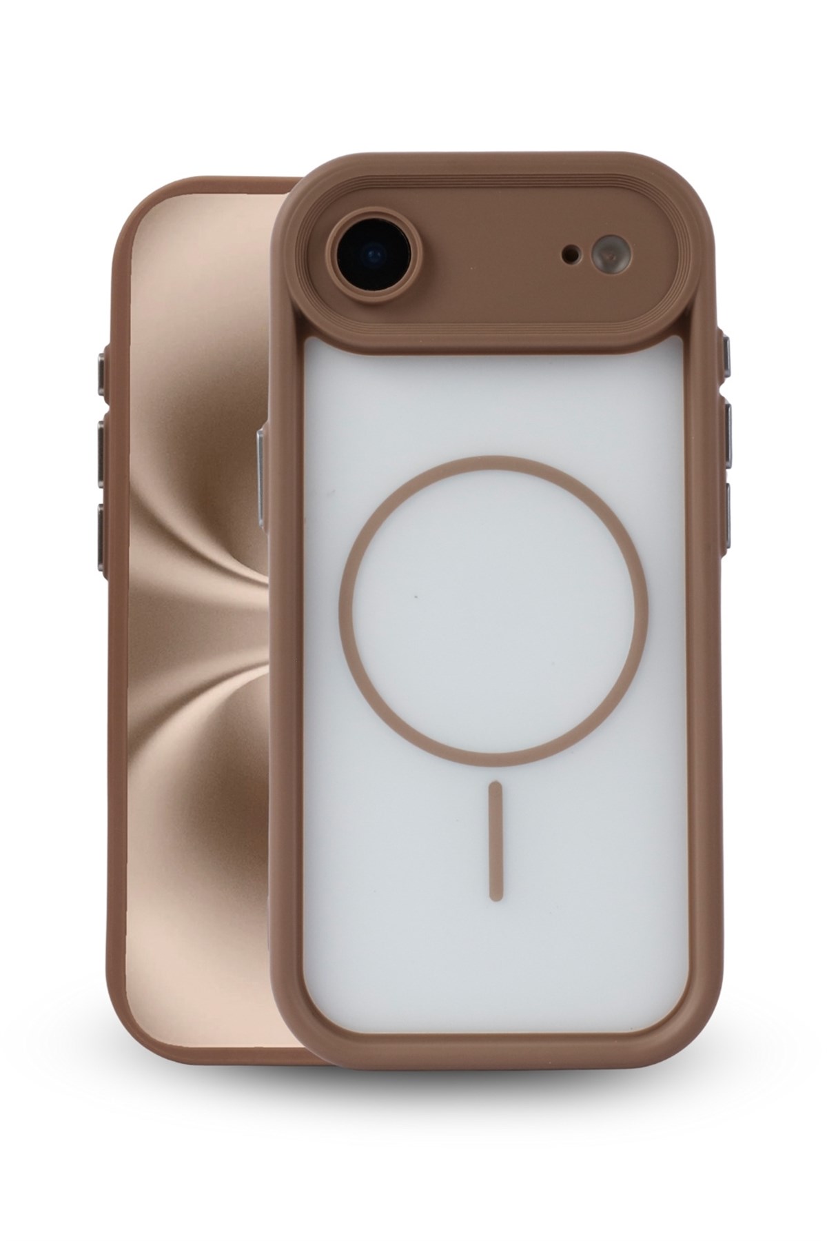 iPhone Air Kılıf – Kamera Korumalı – MagSafe Uyumlu – Haki Renk – Mat Silikon Telefon Kılıfı