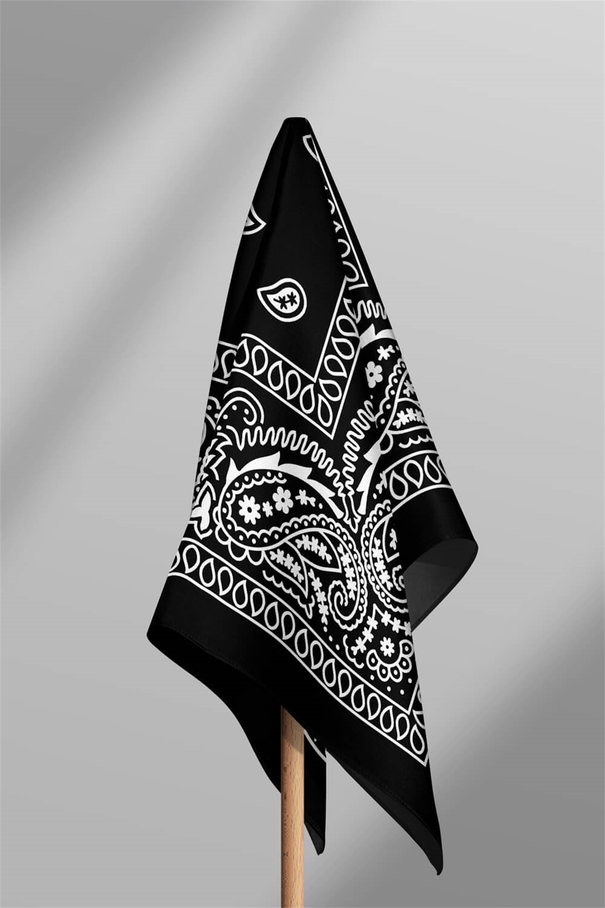 B69 BLACK ŞALLI BANDANA DG12184