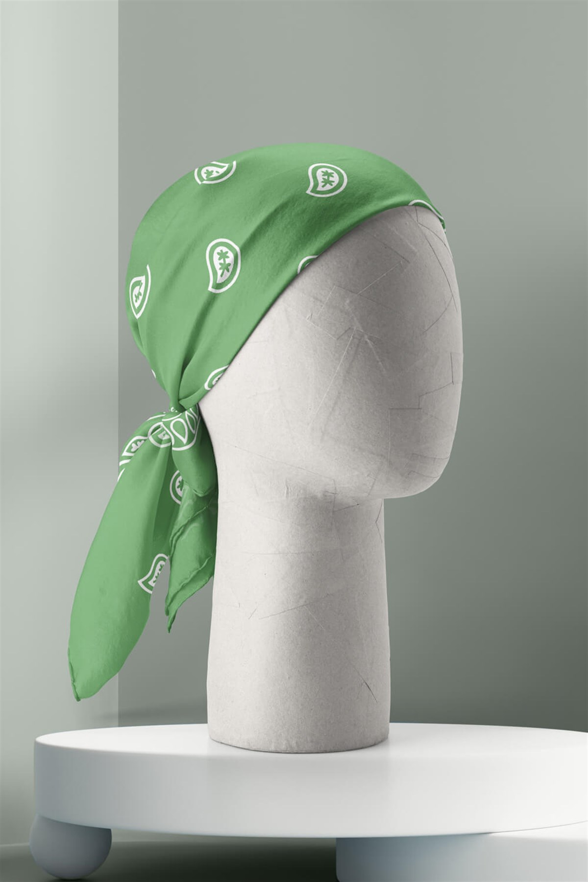 Violla E94 LIGHT GREEN ŞALLI BANDANA DG12190