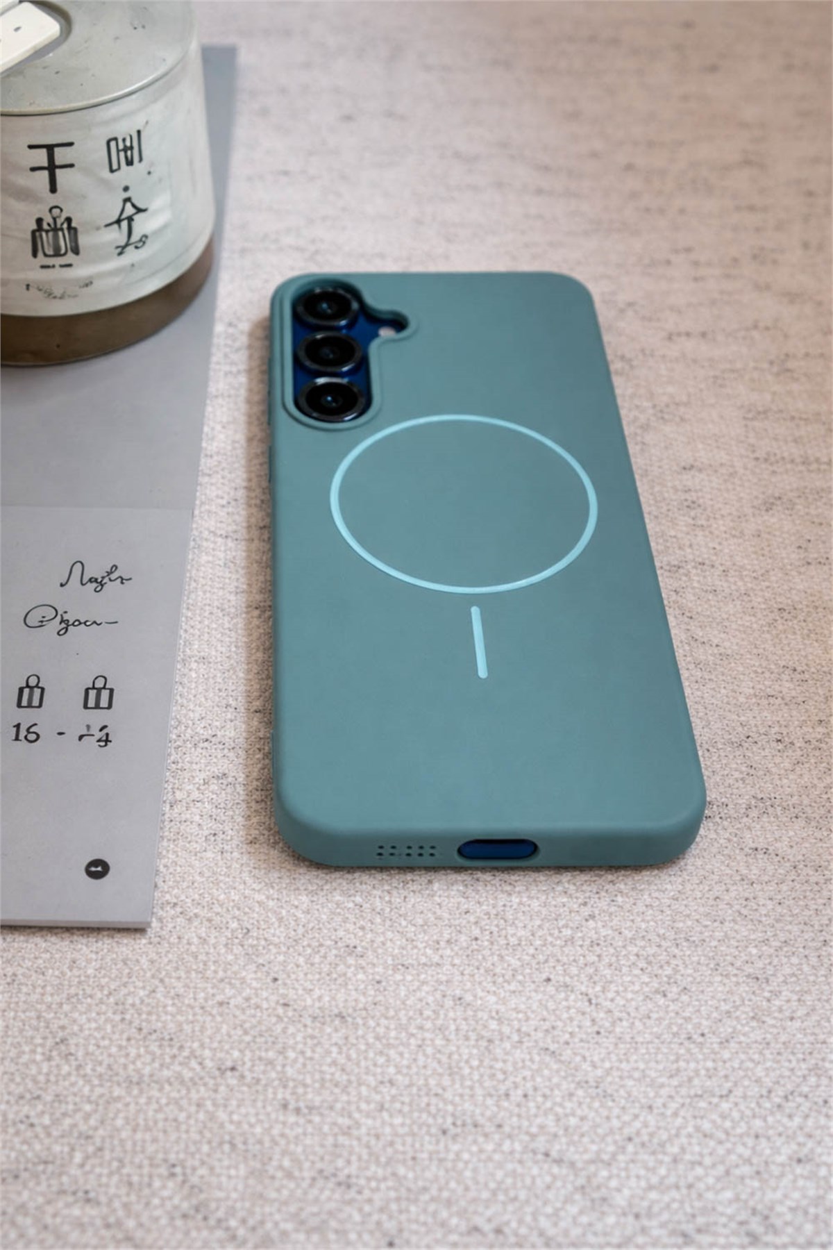 Samsung Galaxy S23 Kılıf – İçi Kadife – MagSafe Uyumlu – Yeşil Renk – Telefon Kılıfı