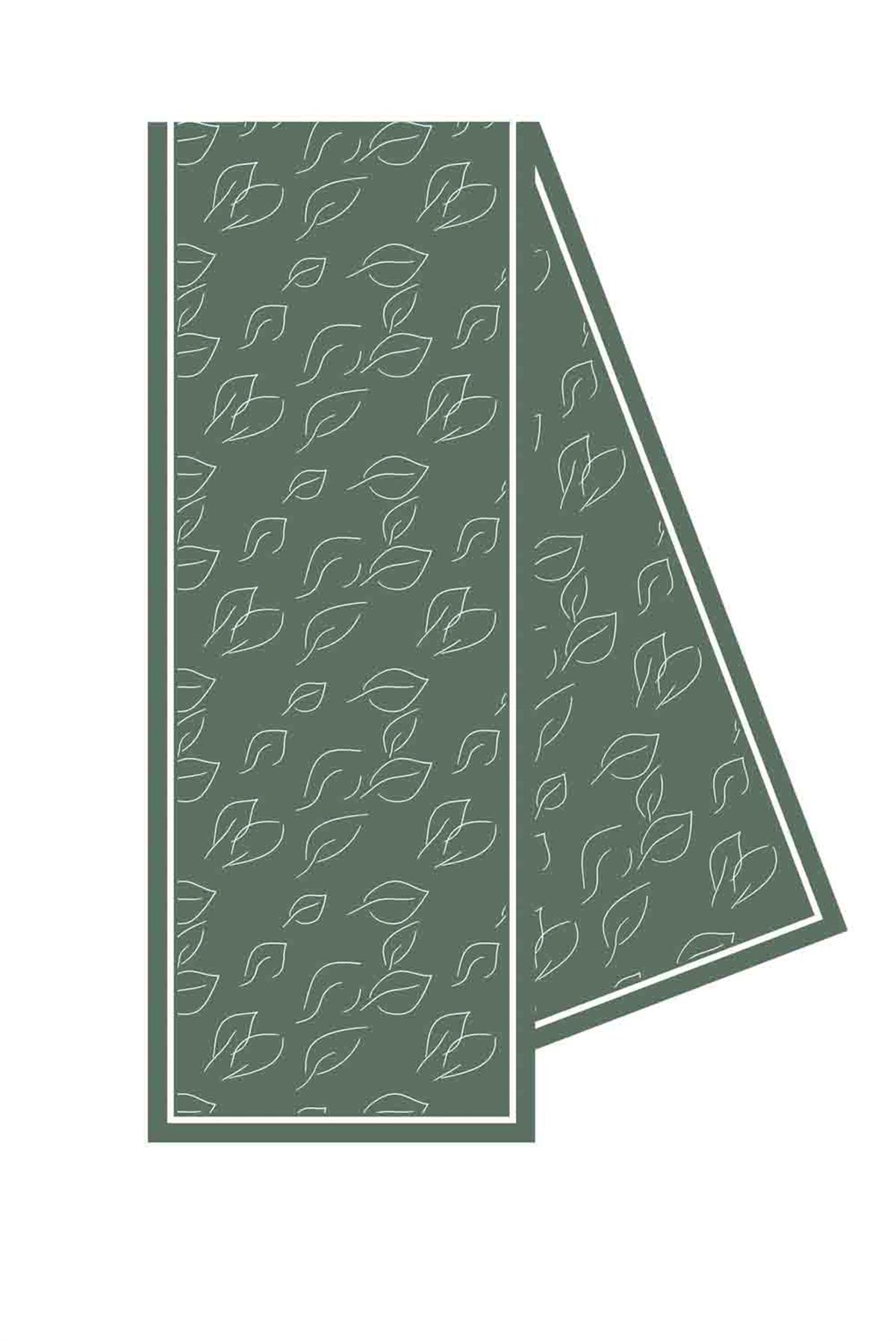 I4 Yaprak Desenli Fular 30x140