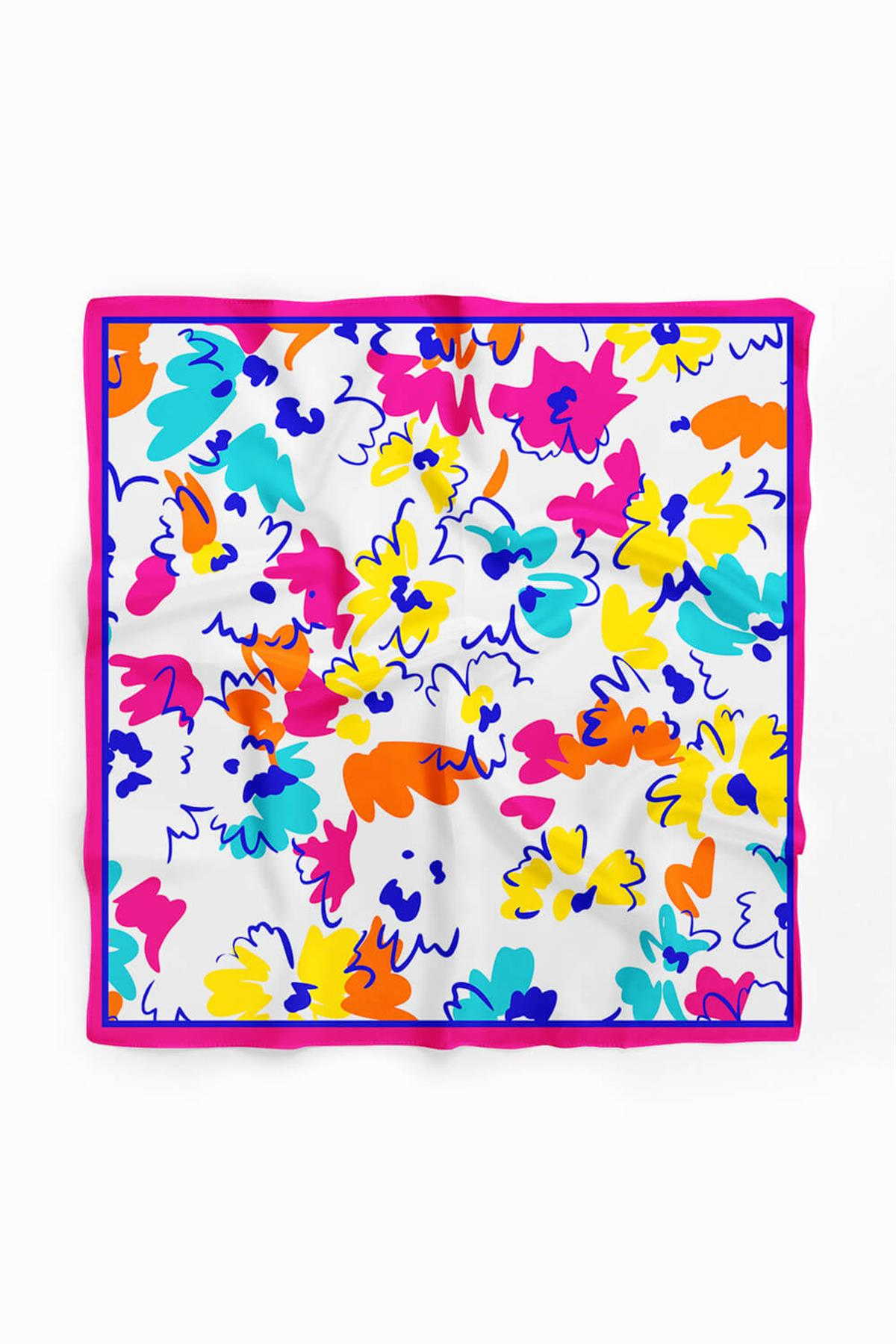 C5  Modabutik Renki Çiçek Desenli Bandana