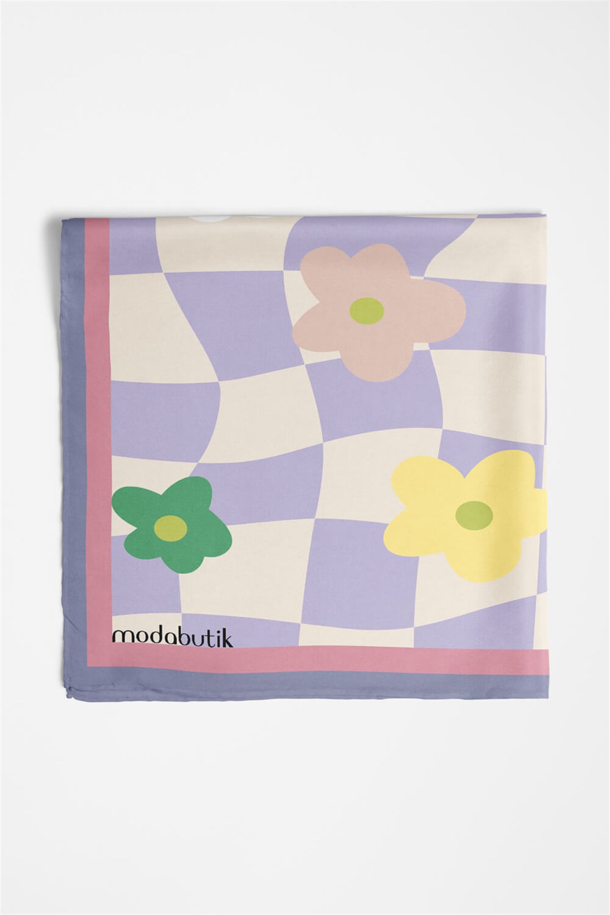 E78 Violla Çiçek Desenli Bandana