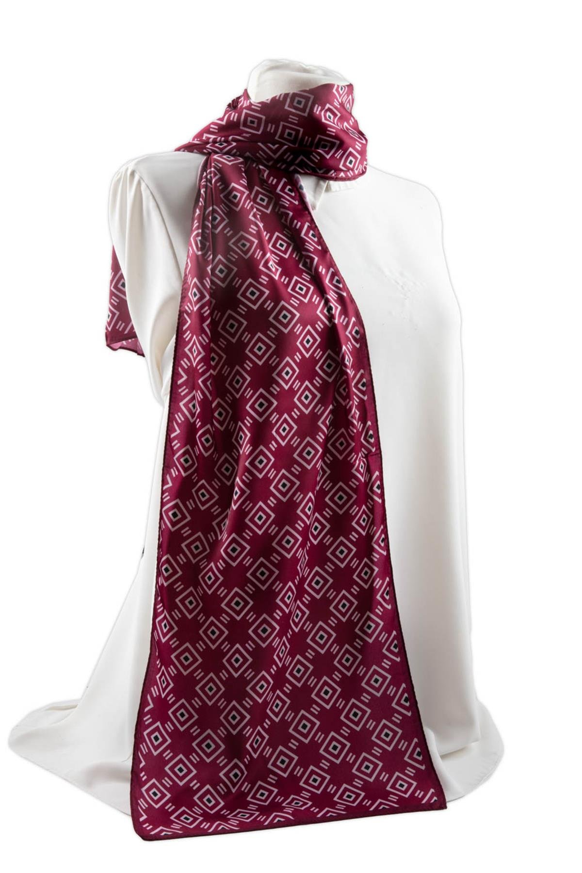 I10 Geometrik Desenli Fular 30x140