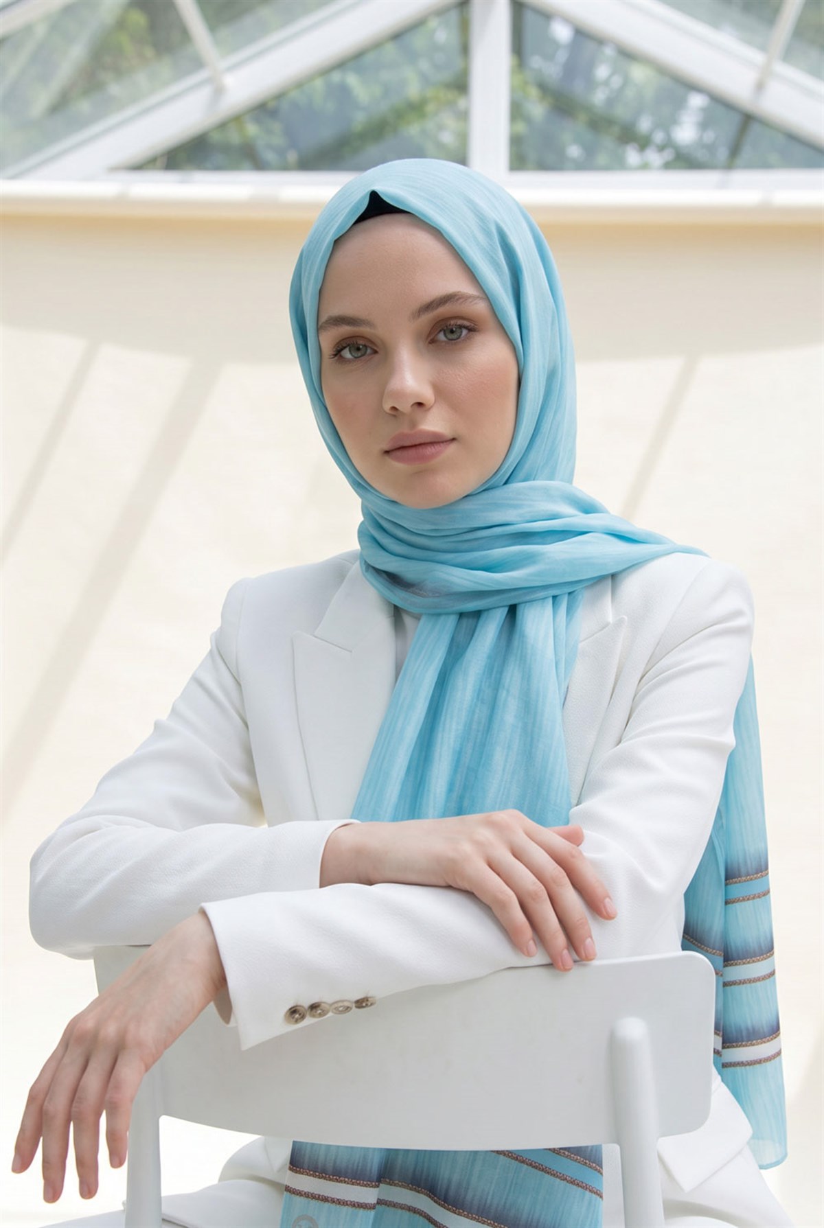%100 Saf İpek Şal İnce Saten Vual Dokuma Doku Desenli 90x210 Şal