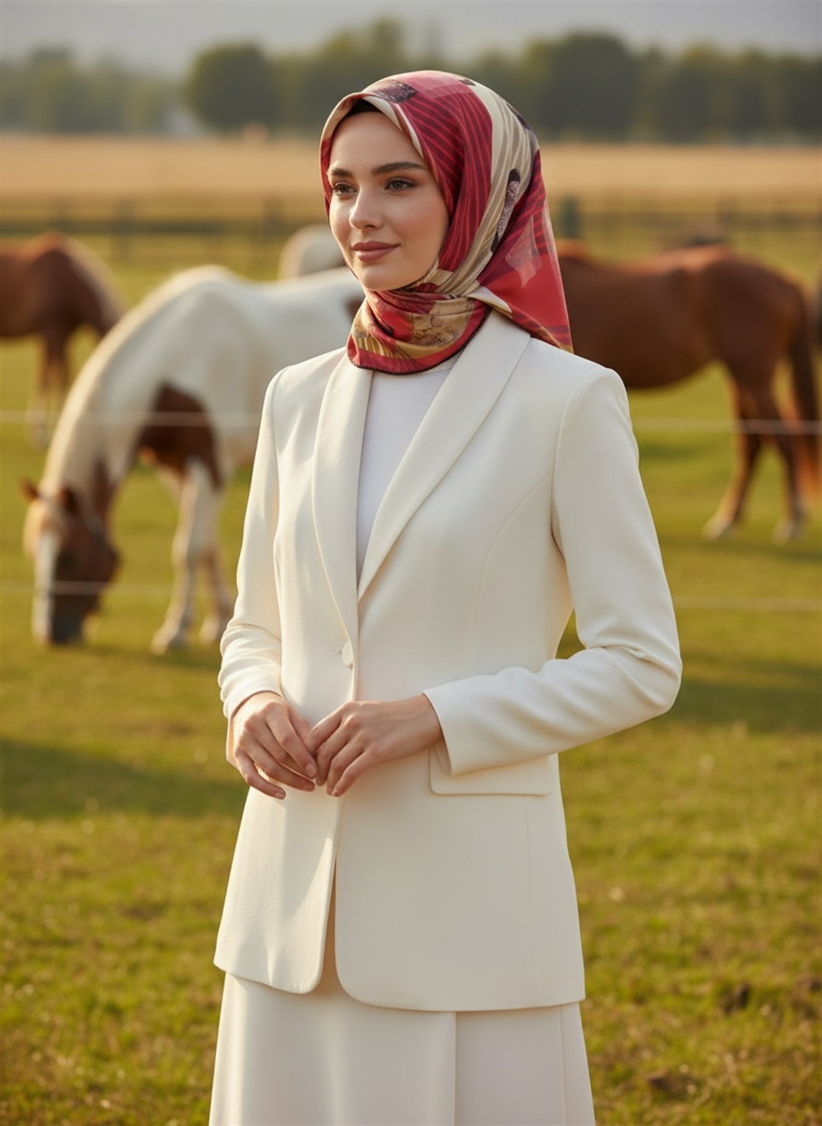 %100 Twill İpek Geometrik Desenli Bordo Renkli 90x90 Eşarp Dikim Şekli : El Dikişi