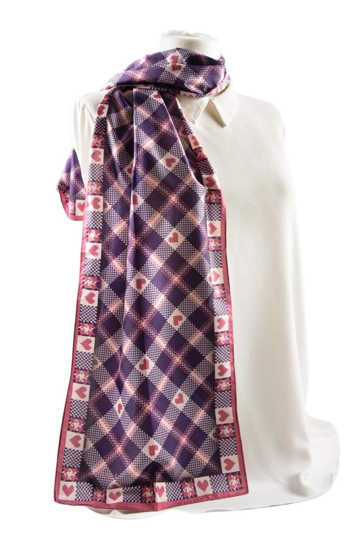 Modabutik Kalp Desenli Fular