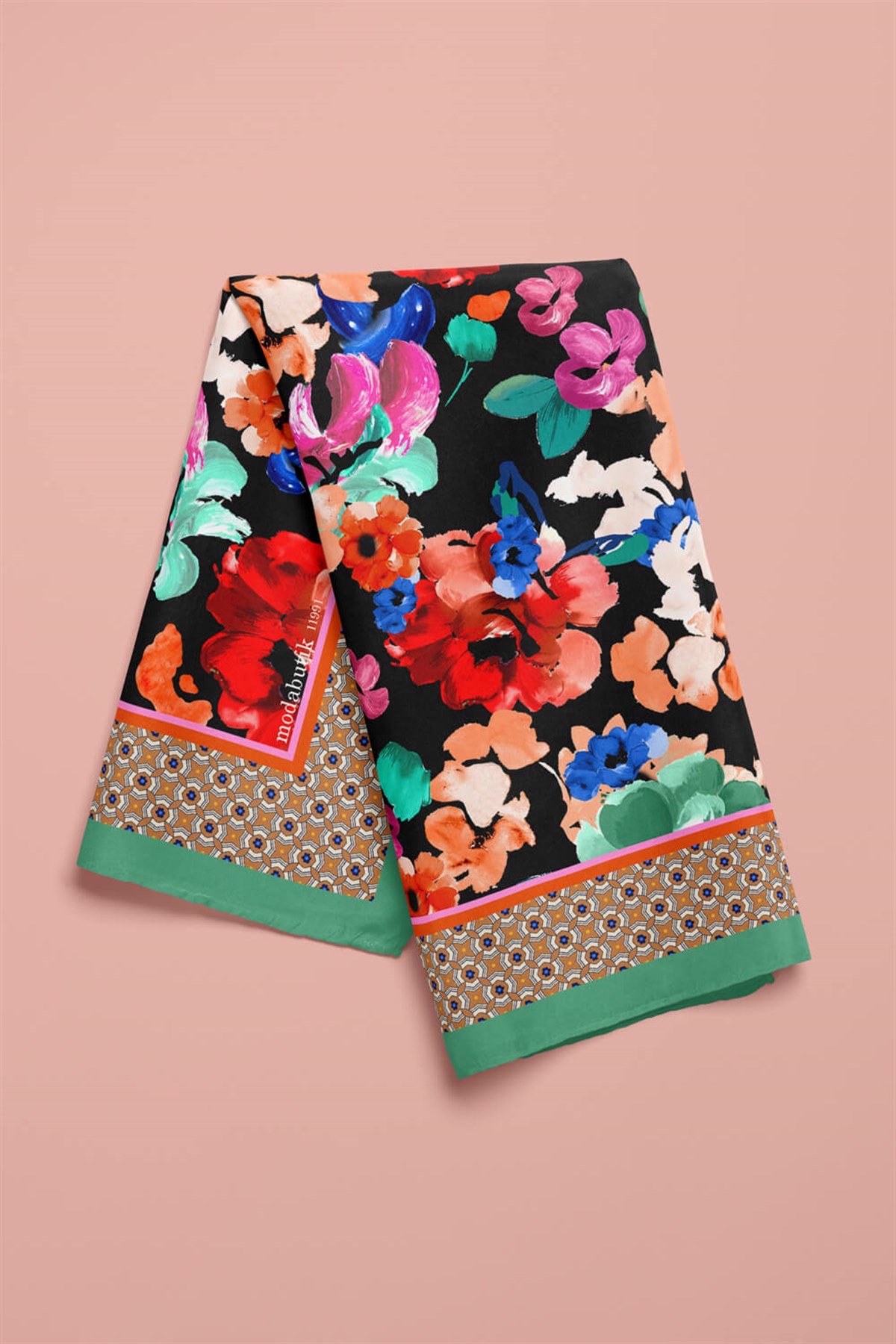 Violla F82 WATERCOLOR FLOWERS BANDANA  DG11991