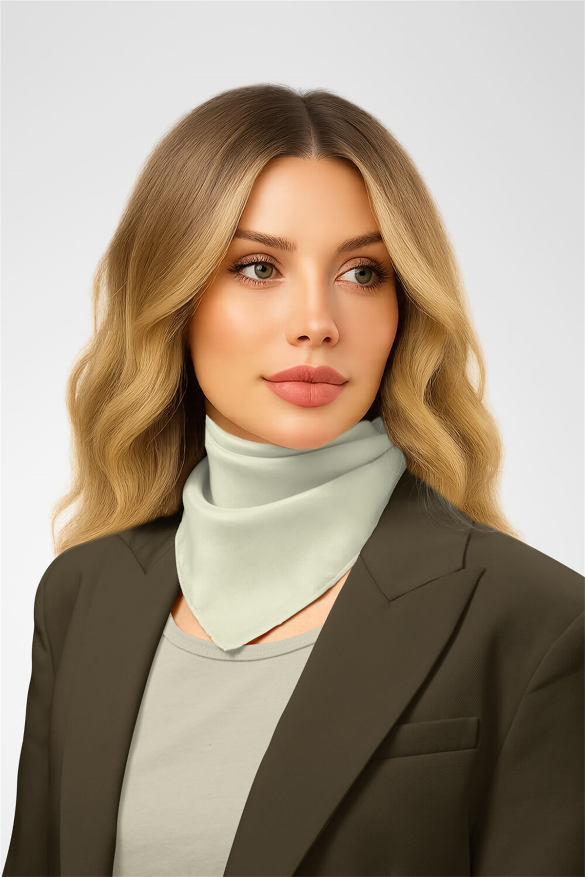 Şifon Krem Bandana