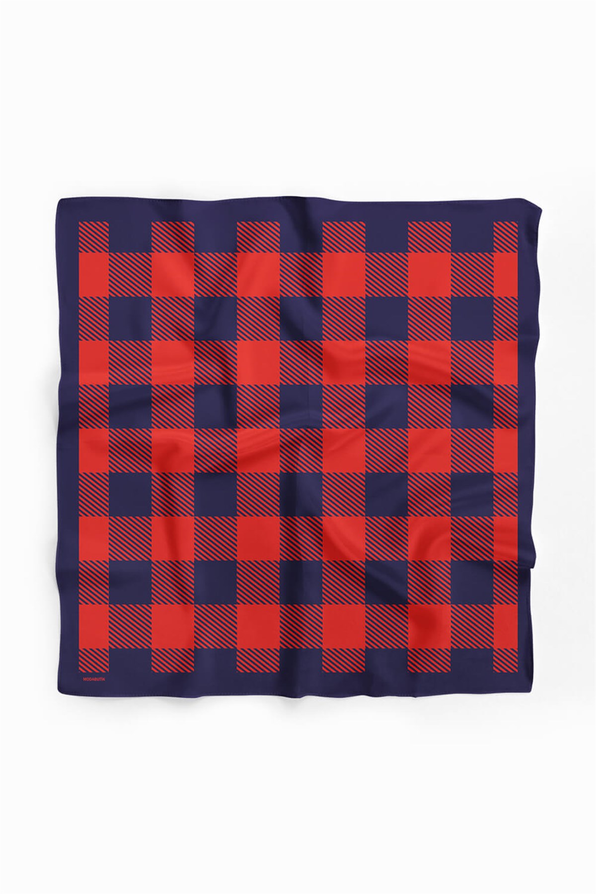 Violla D95 Kadın Ekose Desenli Bandana 50x50 DG0172-22