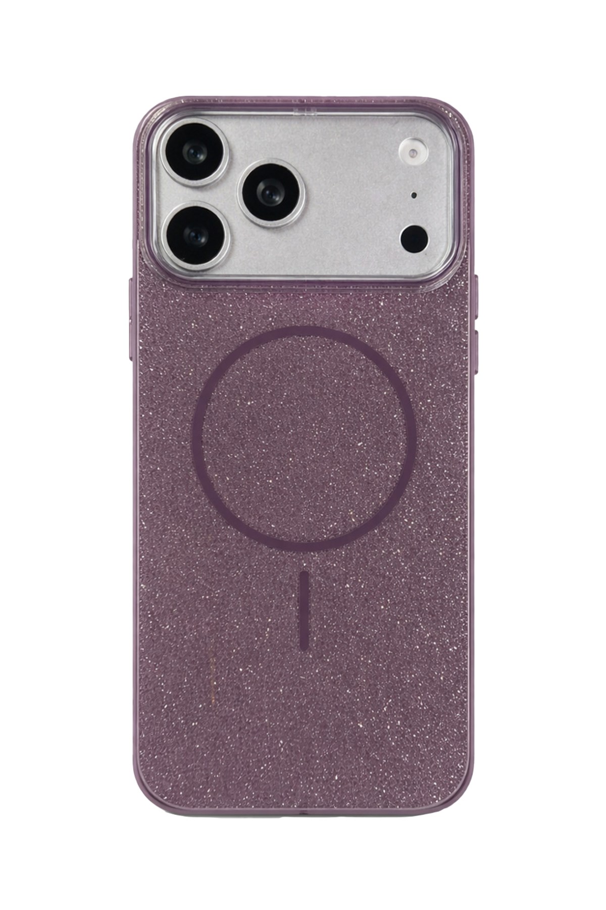 iPhone 17 Pro Kılıf – MagSafe Uyumlu – Simli Lüks Silikon Telefon Kılıfı