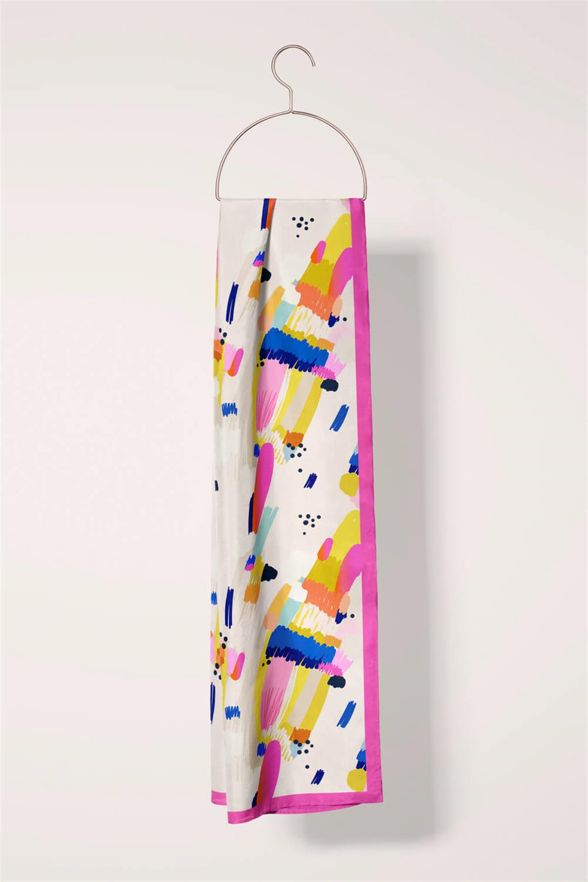 I90 Modabutik Geometrik Desenli Kadın Fular