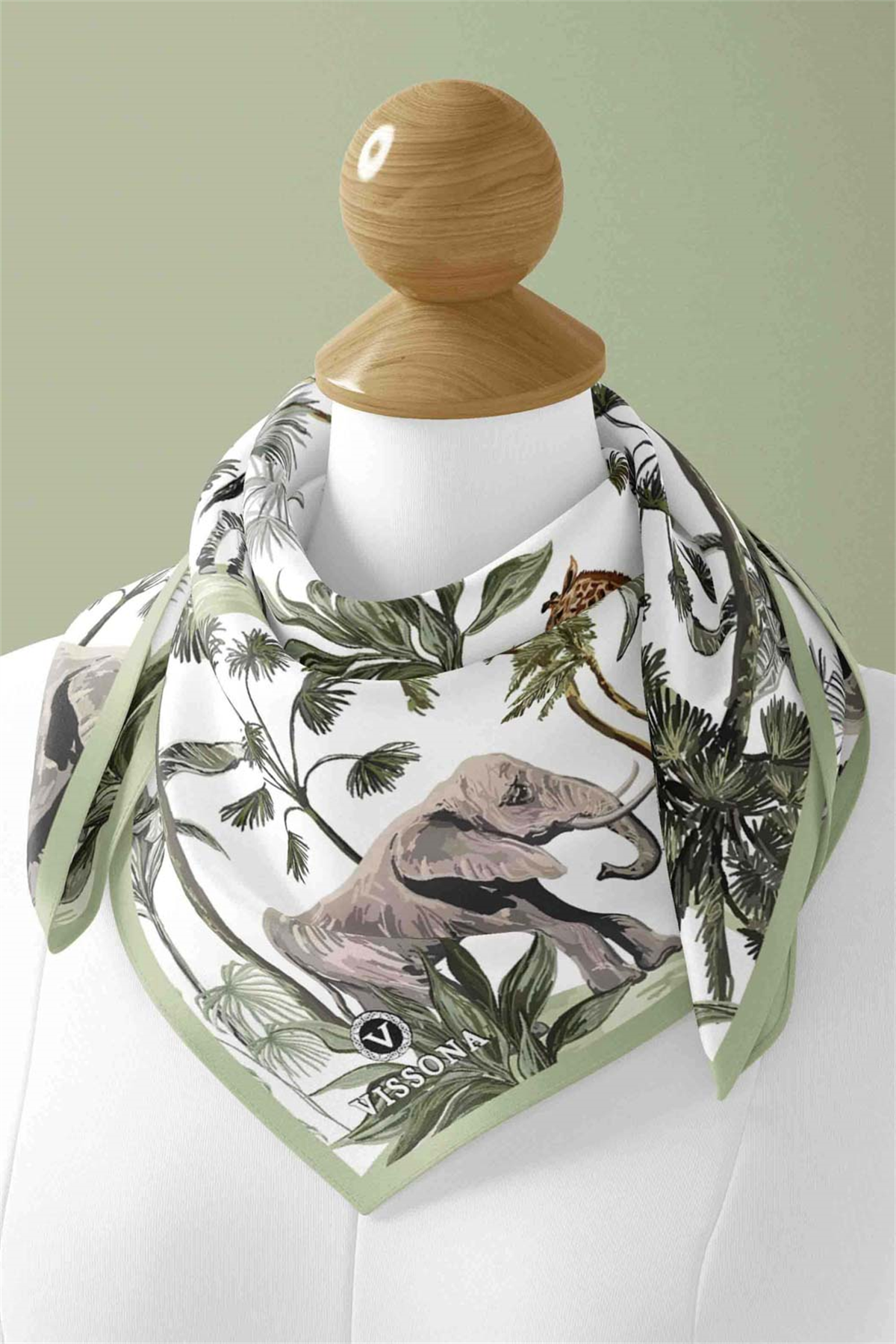 100% Silk Headscarf for Women - 22