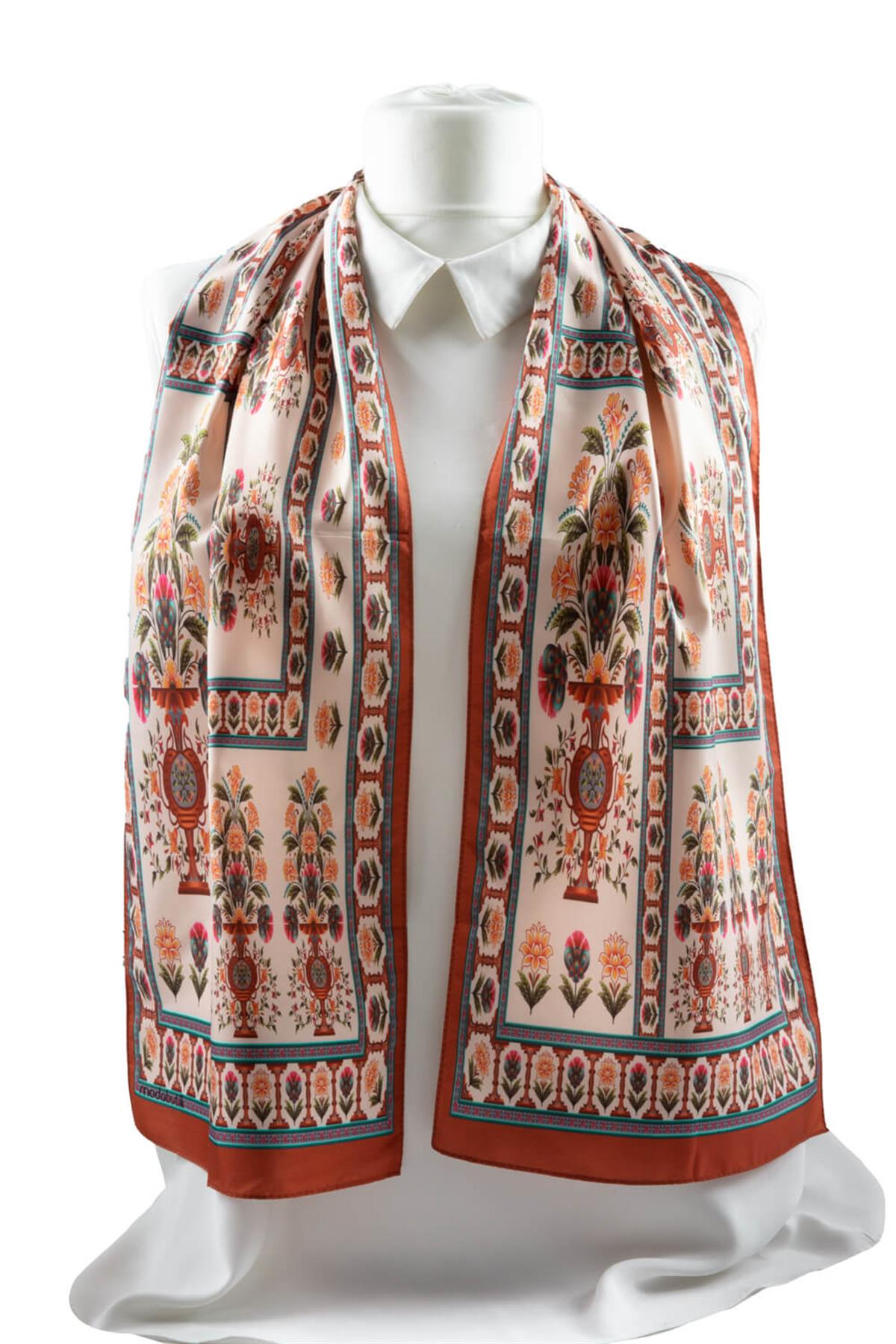 I91 Modabutik Çiçek Desenli Kadın Fular