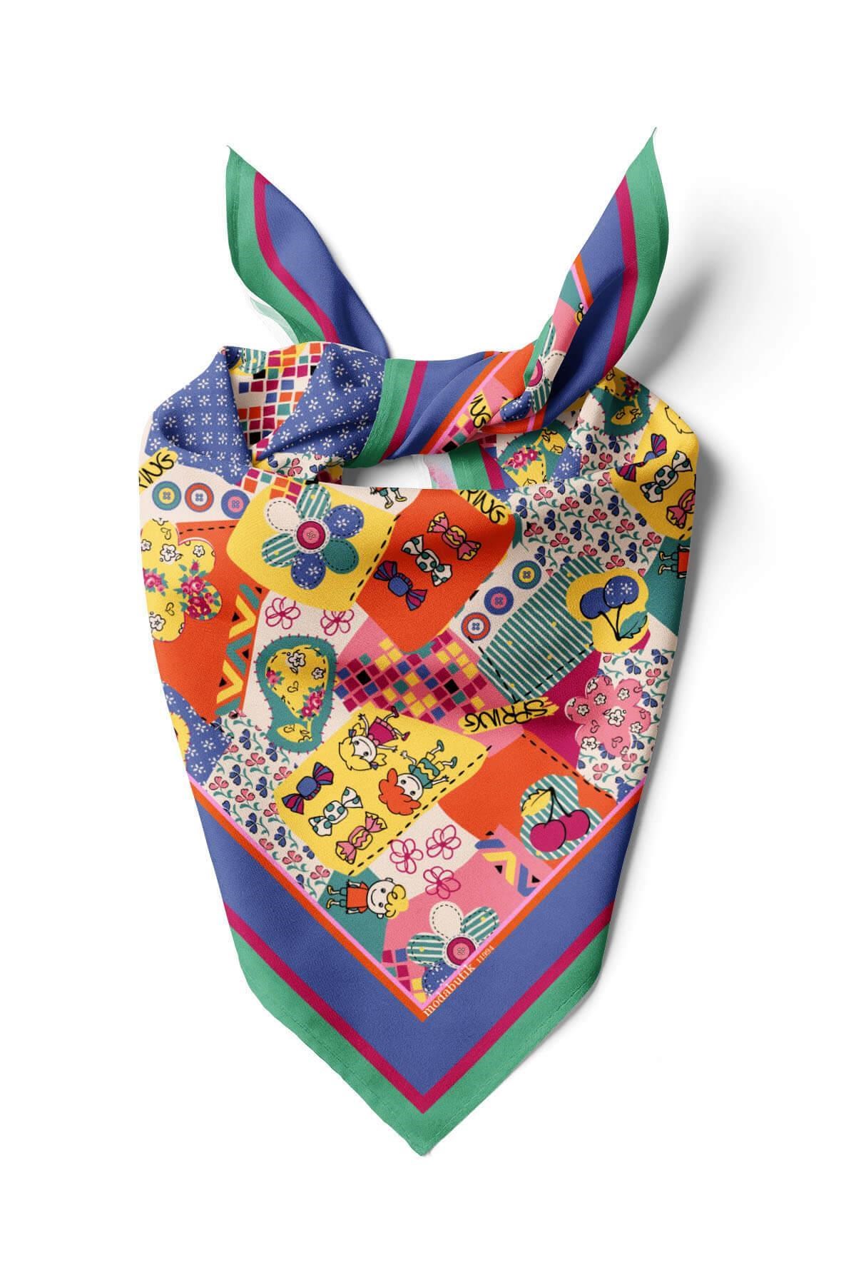 Violla F106 ÇOCUK BAYRAMI TASARIMLI BANDANA  DG11994