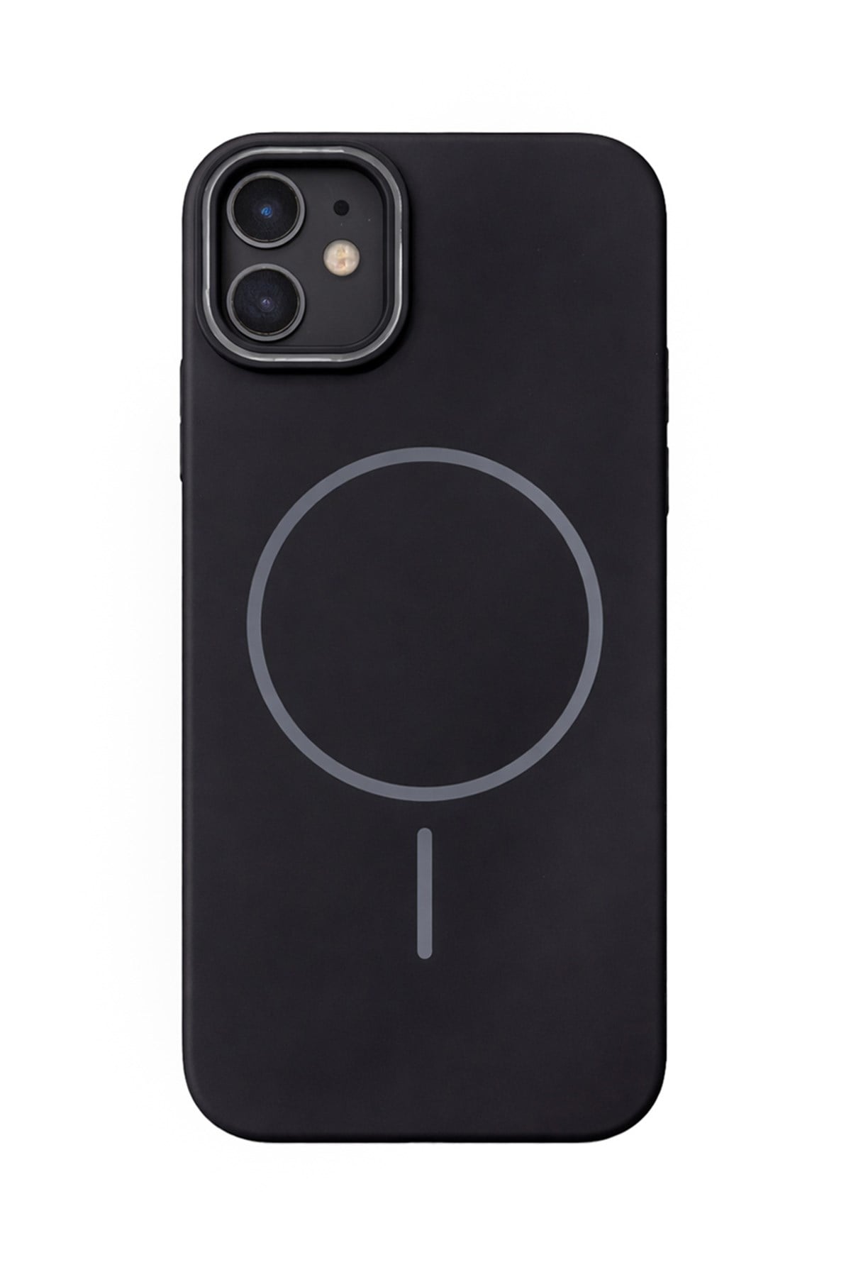 iPhone 11 Uyumlu Kamera Çıkıntılı Magsafe Wireless Şarj Özellikli Sert Sararmaz Silikon Kılıf