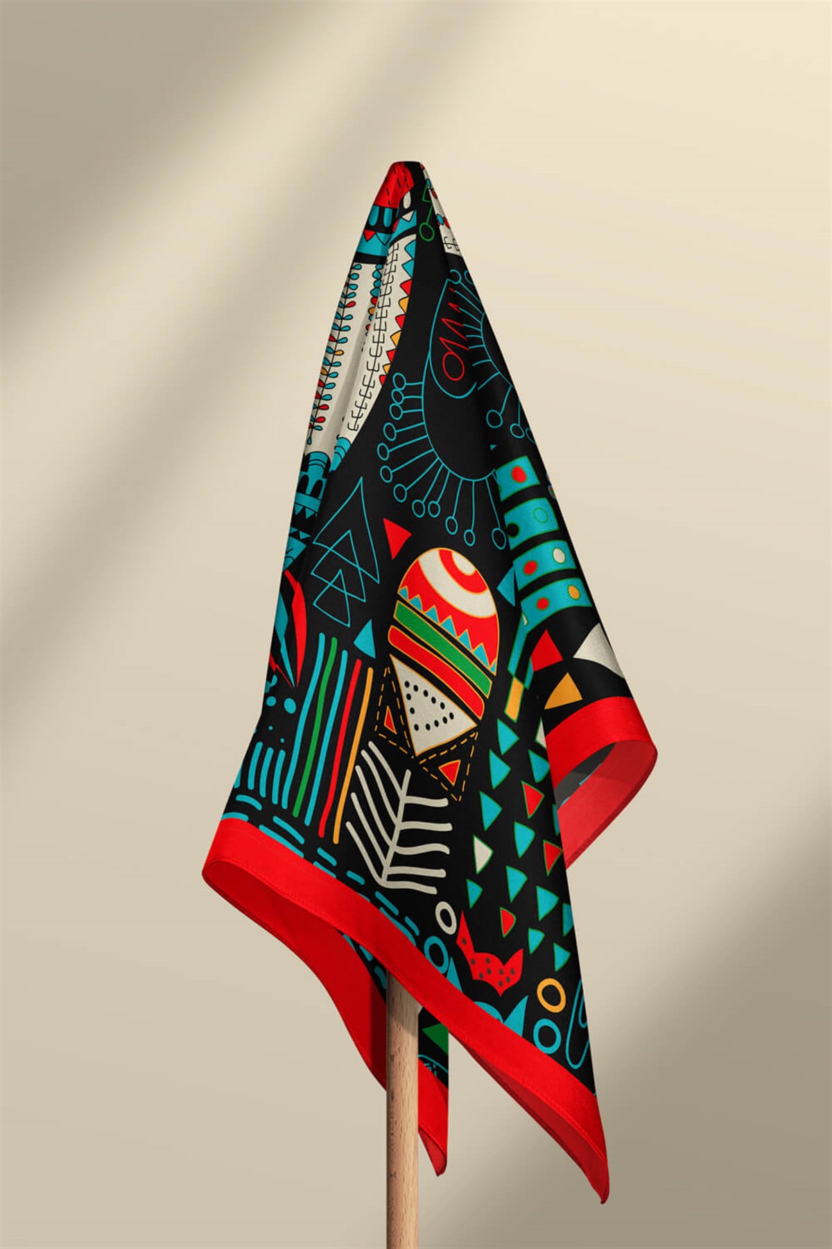 G97 Violla Balık Desenli Bandana