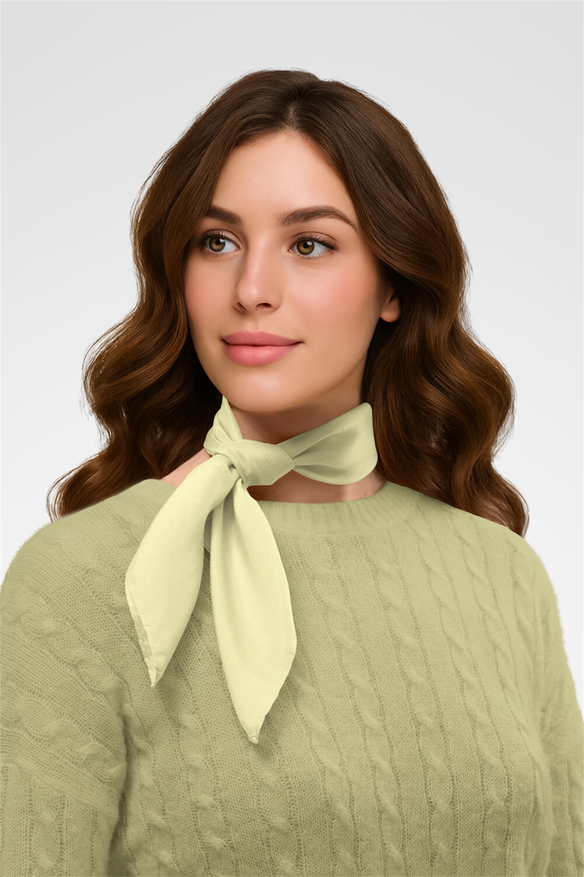 Şifon Limon Sarısı Bandana