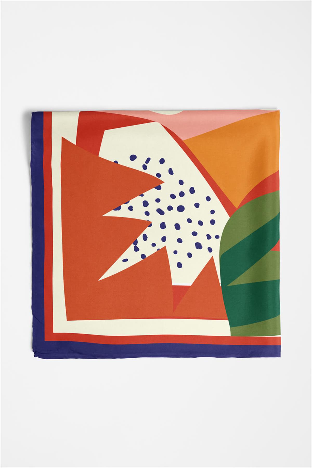 Vissona Geometrik Desenli Bandana