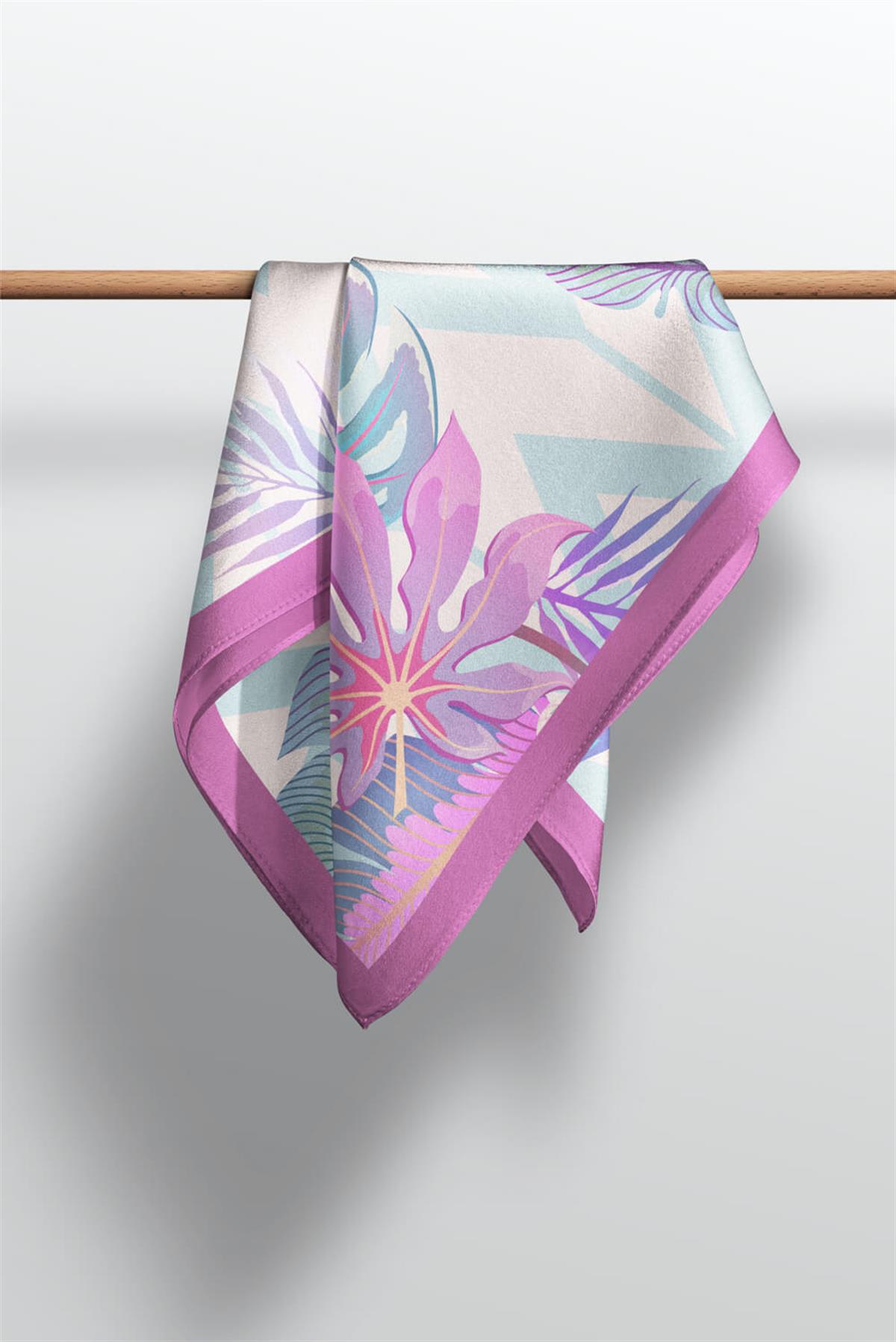 I53 Modabutik Yaprak Desenli Fular