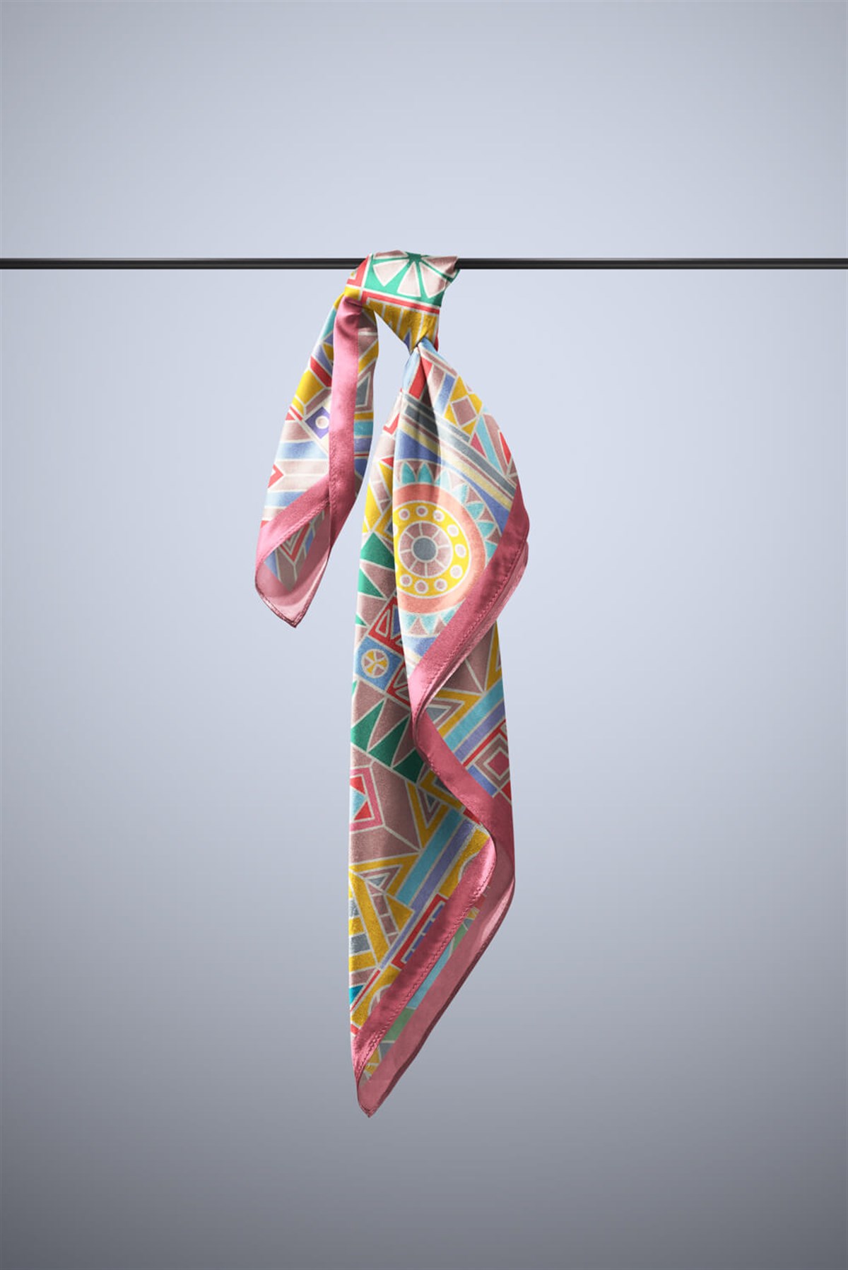 C3 Violla Geometrik Desenli Bandana
