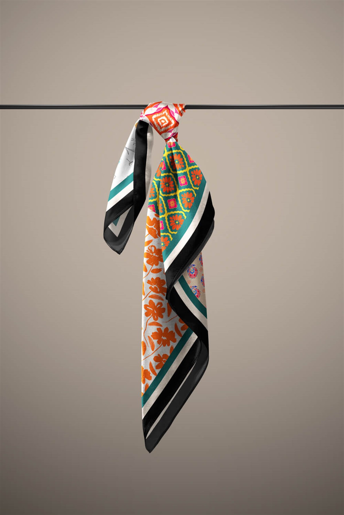 Violla B14 ETNIK ŞALLI PAISLEY BANDANA DG12417