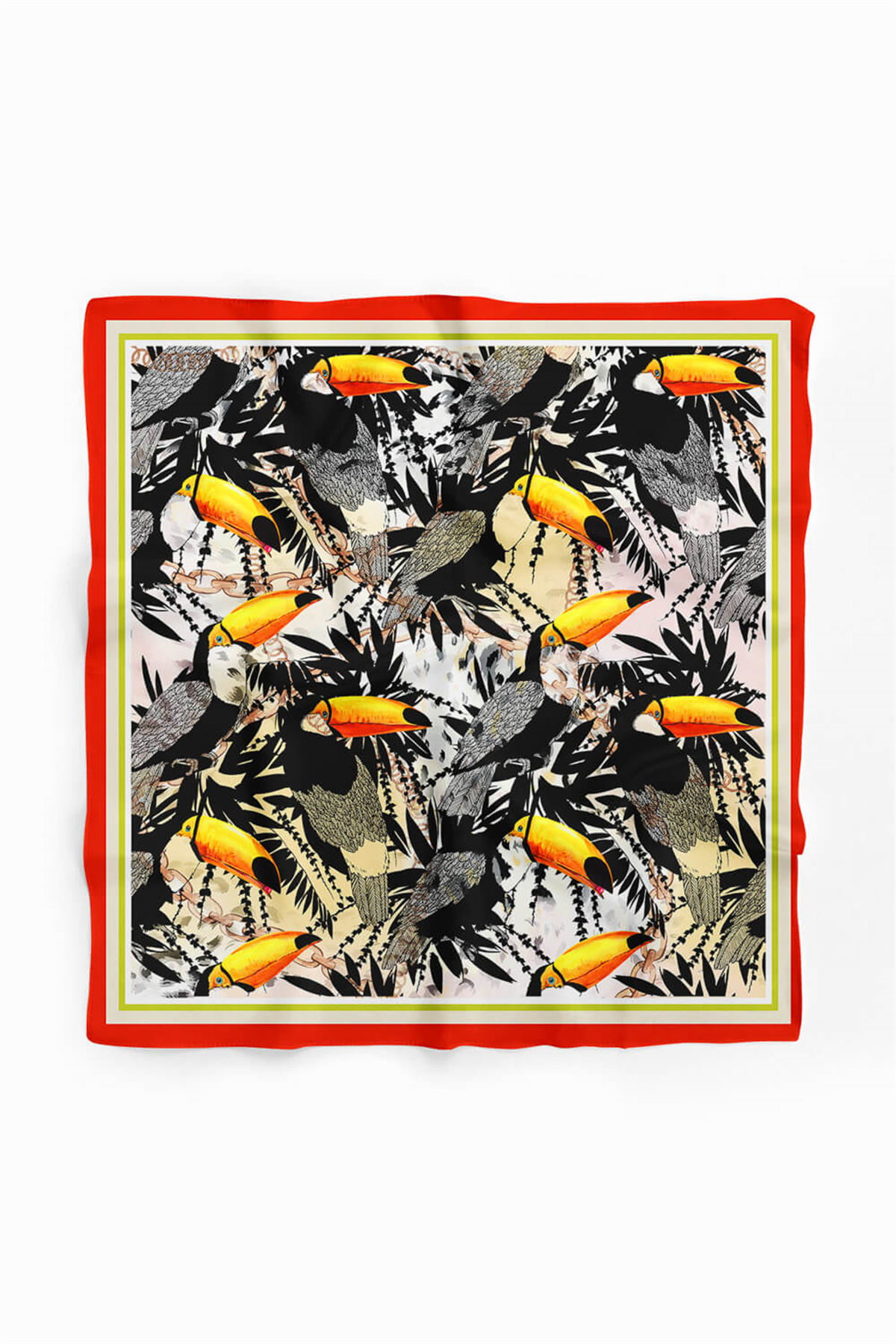 F 56 PARROT FLOWERS BANDANA