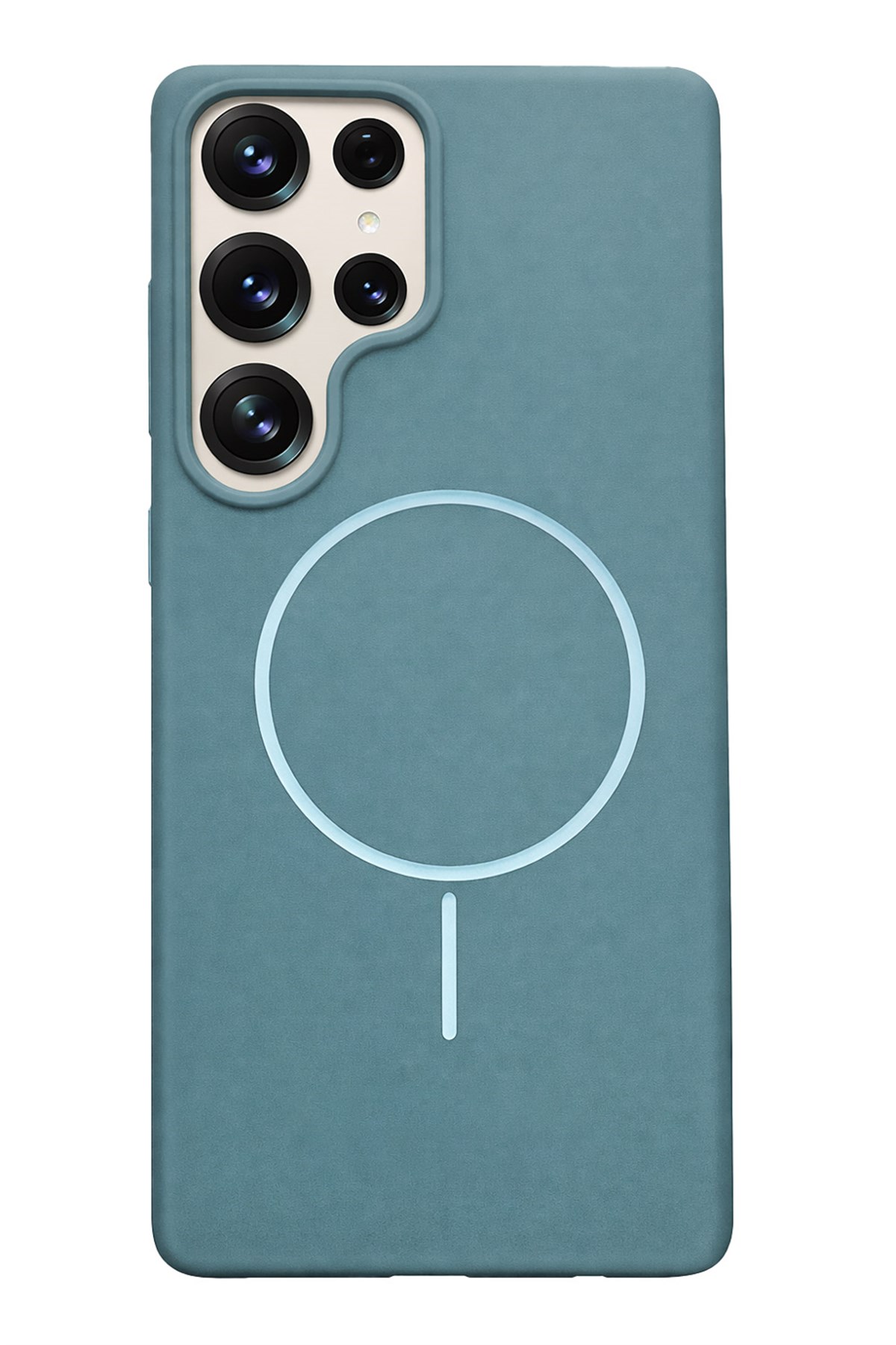 SAMSUNG Galaxy S25 ULTRA Uyumlu İçi Kadife Magsafe Wireless Şarj Özellikli Mint Yeşil Renkli Telefon Kılıfı
