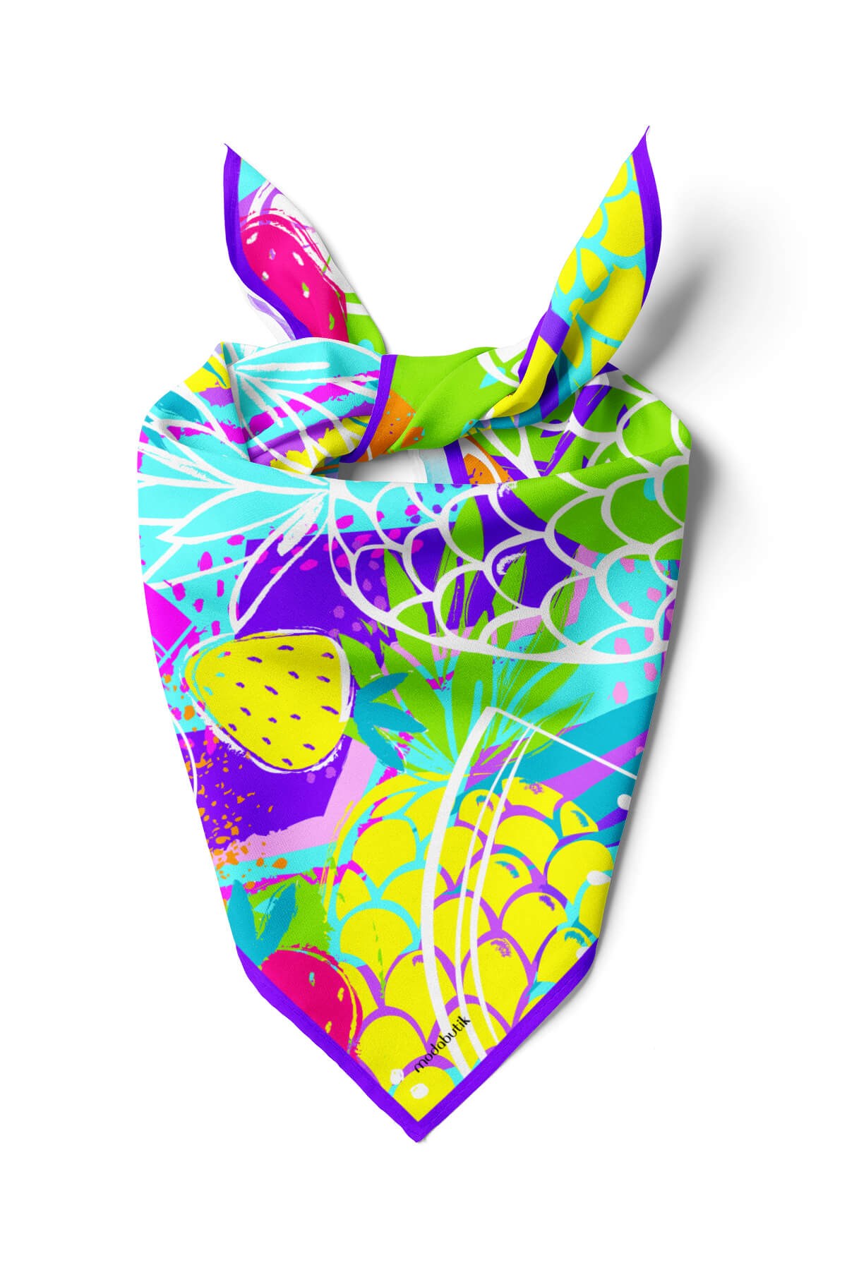 G98 Violla Meyve Desenli Bandana